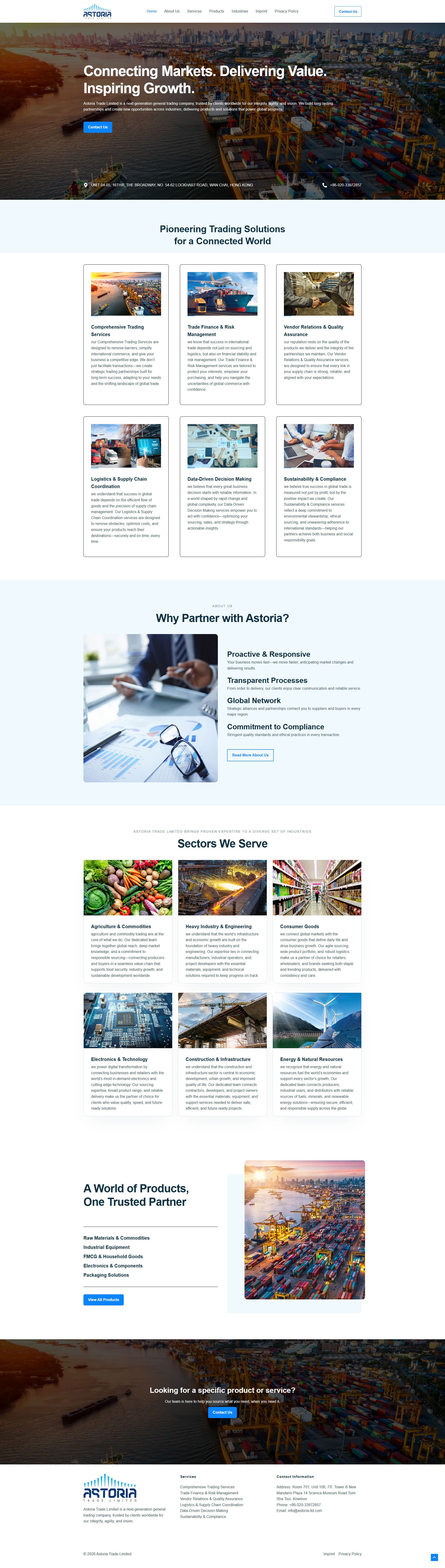 Astoria Trade Limited Corporate Web Presence gallery image 1