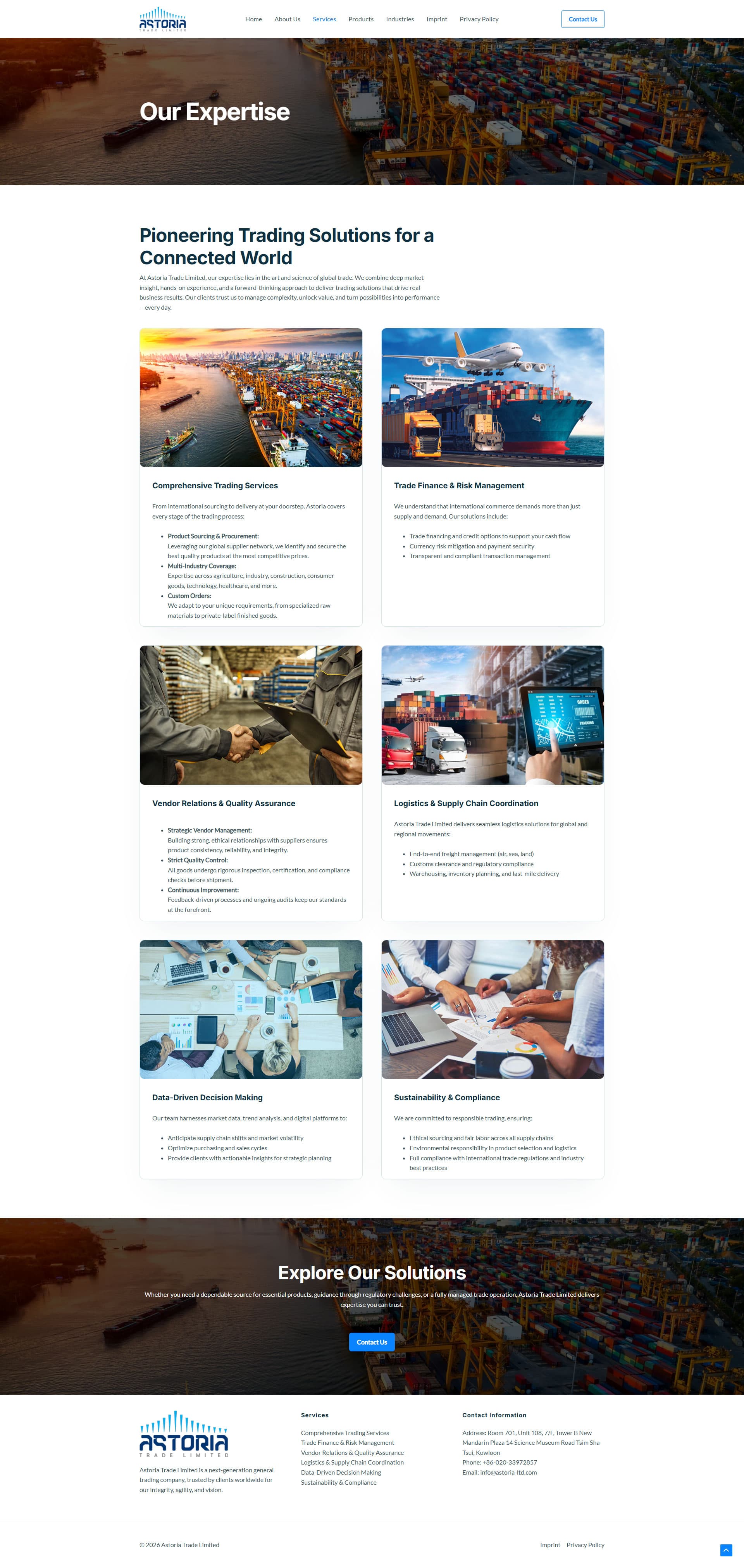 Astoria Trade Limited Corporate Web Presence gallery image 3