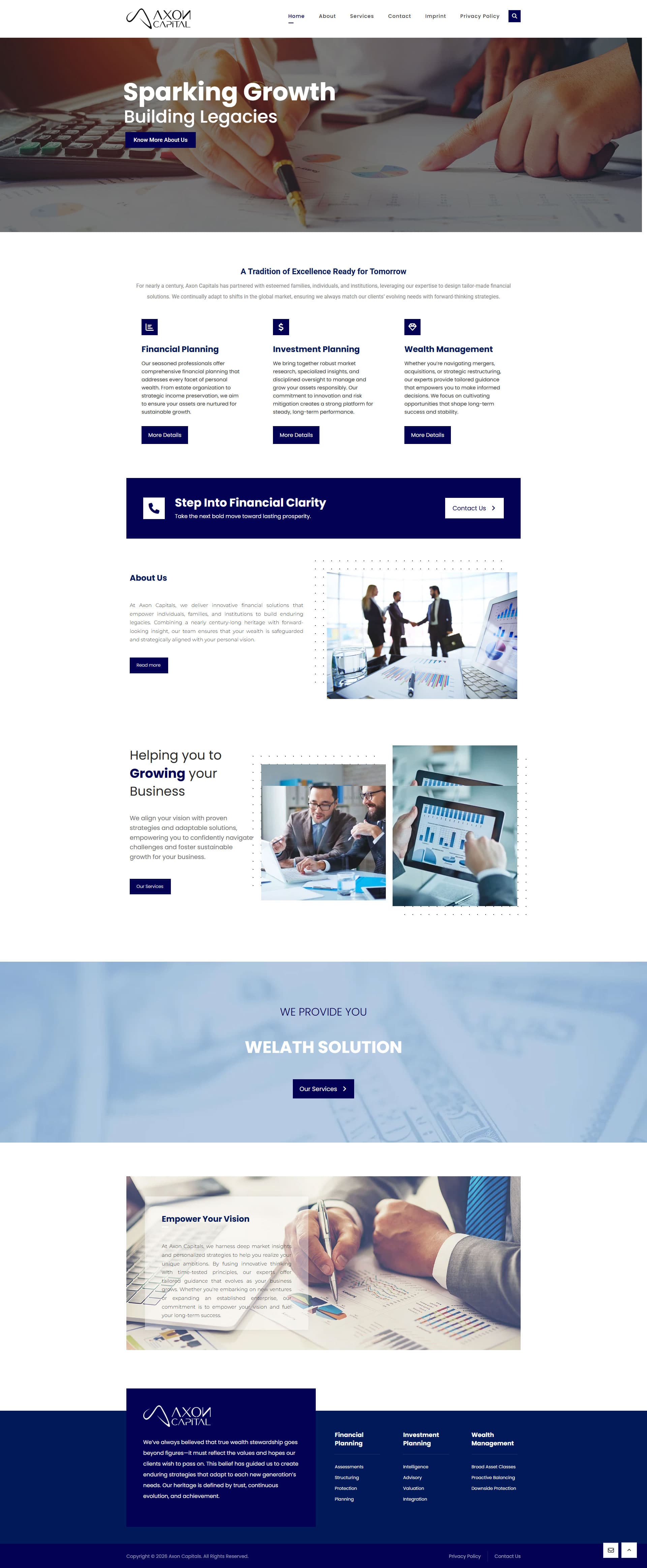 Axon Capitals Wealth & Advisory Web Presence gallery image 1