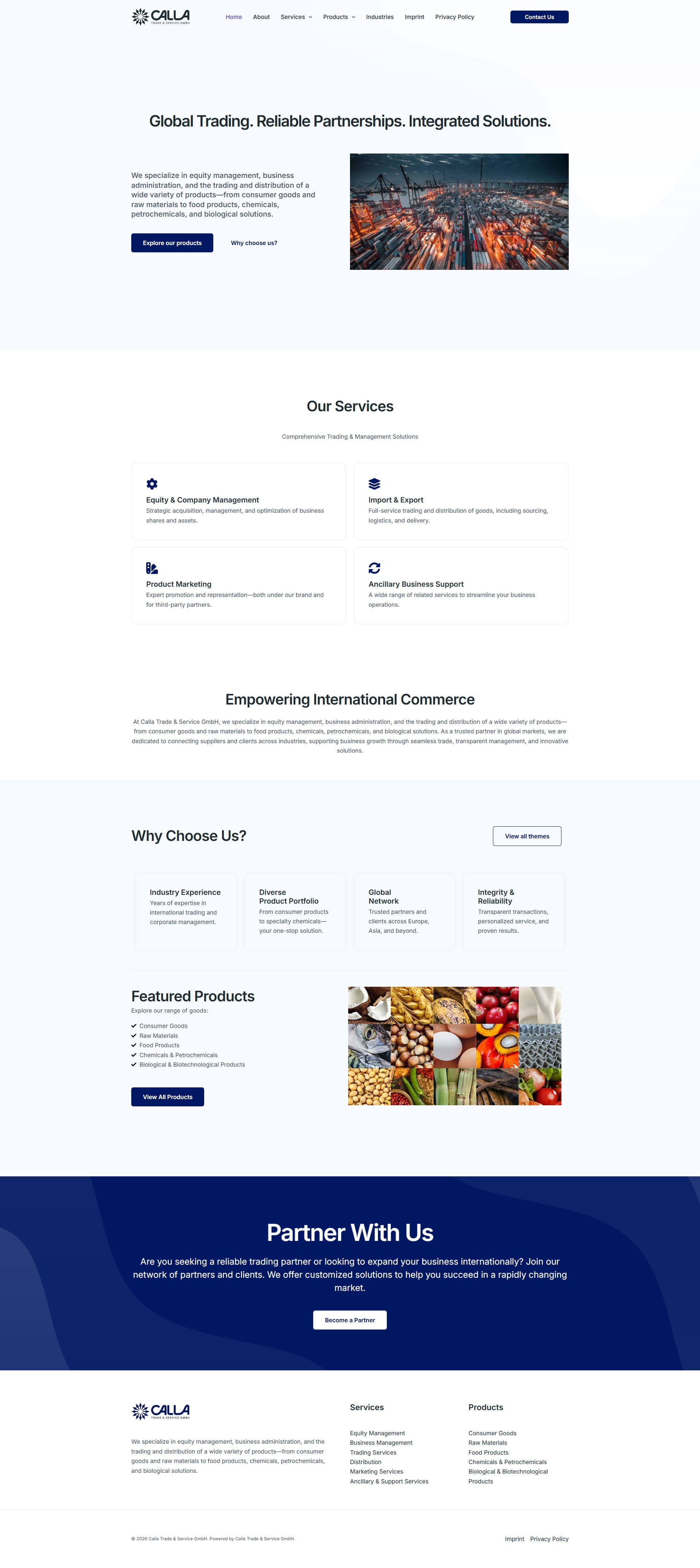 Calla Trade & Service Global Commerce Web Presence gallery image 1