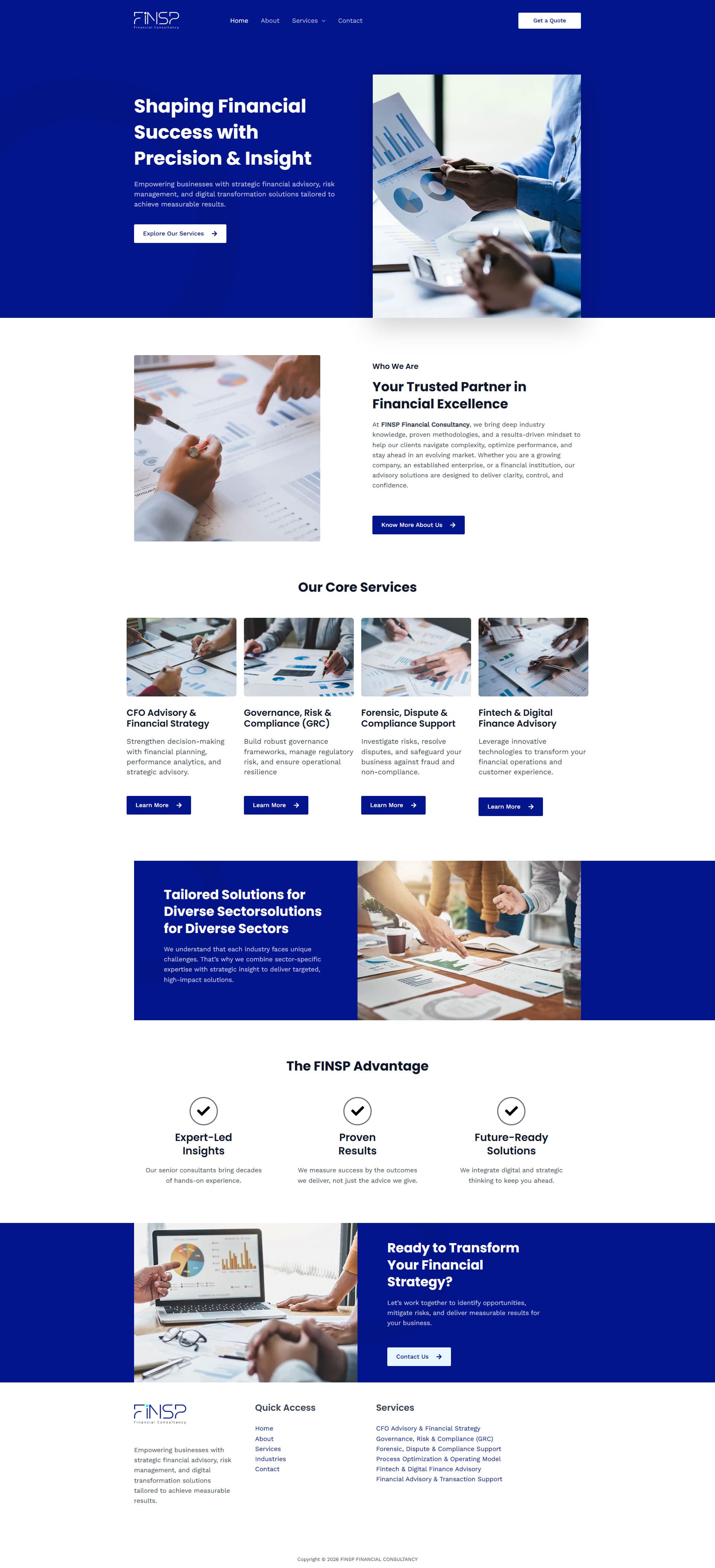 FINSP Financial Consultancy Corporate Web Presence gallery image 1