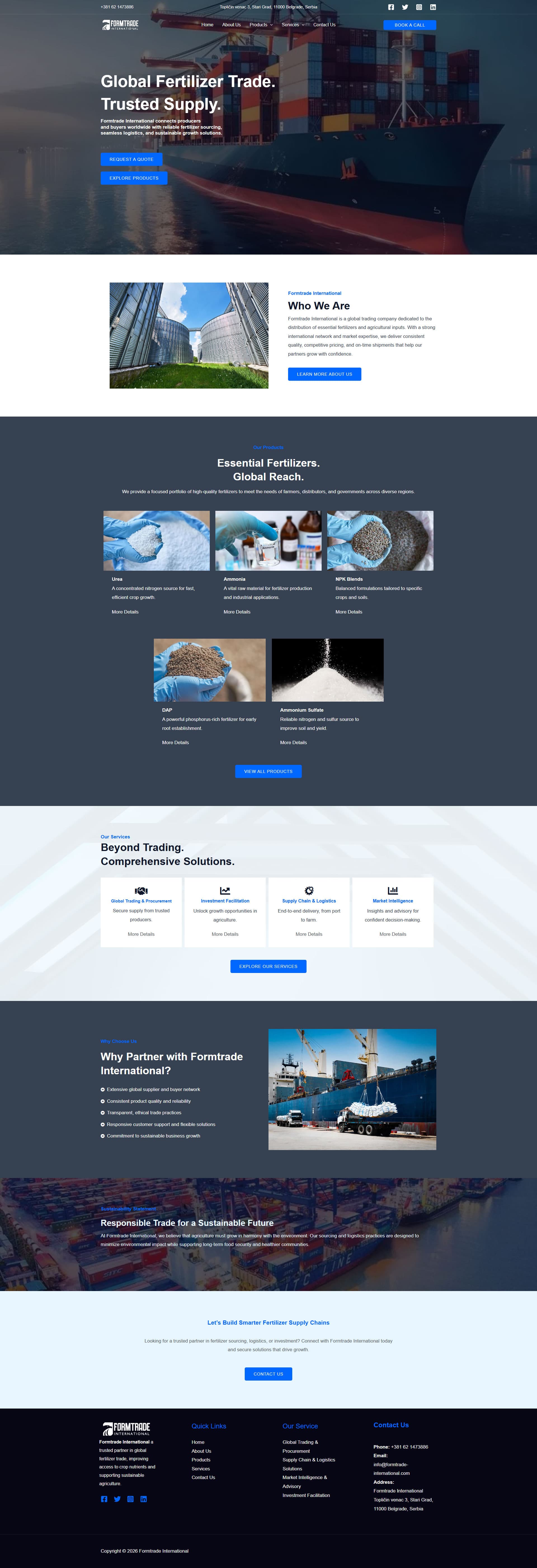 Formtrade International Fertilizer Trade Web Presence gallery image 1