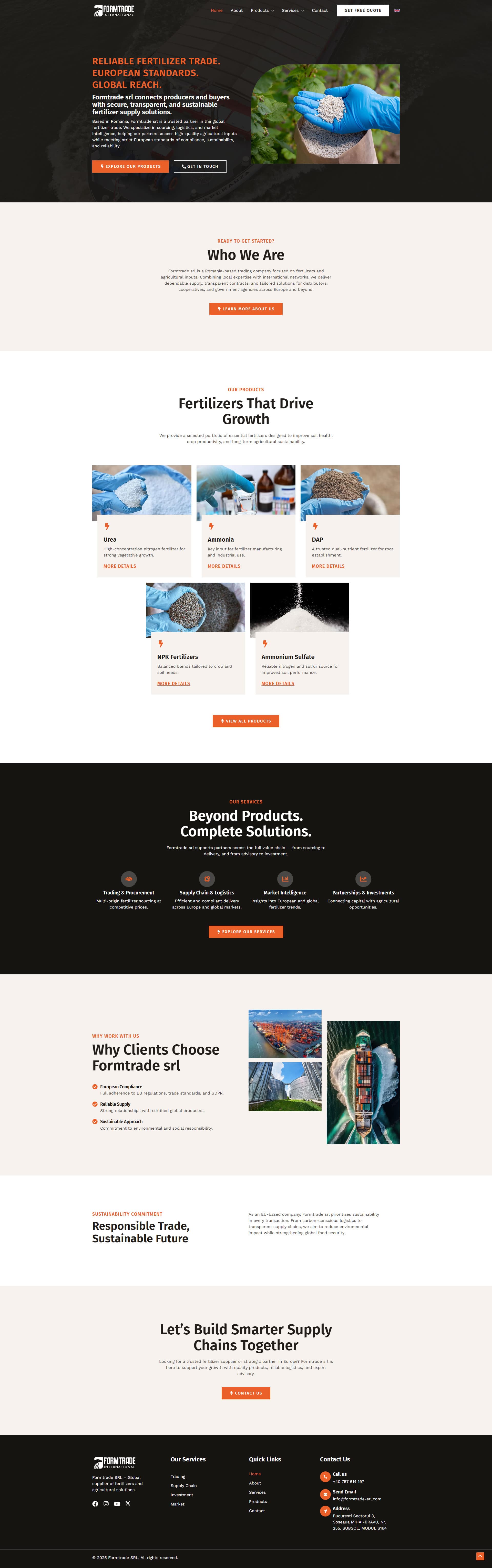 Formtrade SRL EU Fertilizer Trade Web Presence gallery image 1