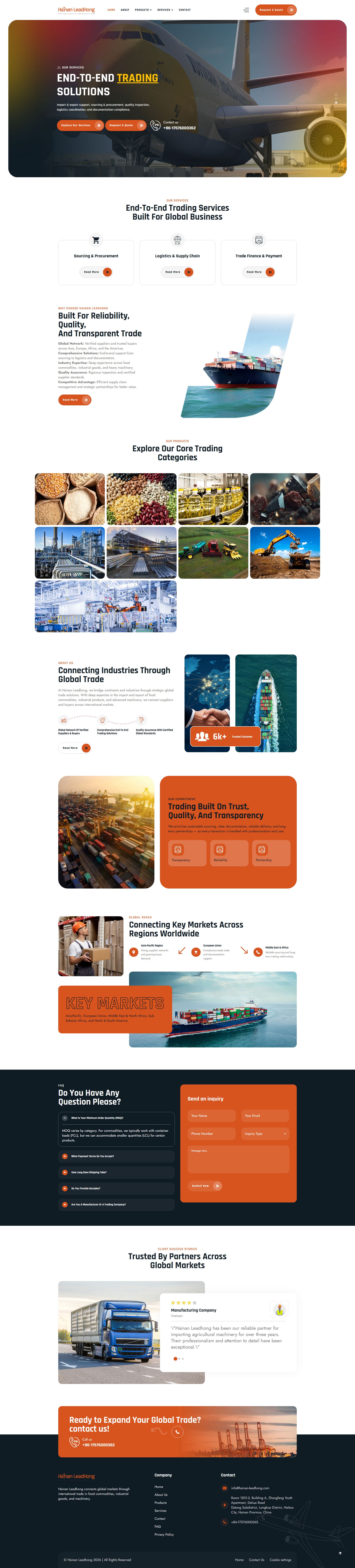 Hainan Leadhong Global Import & Export Web Presence gallery image 1