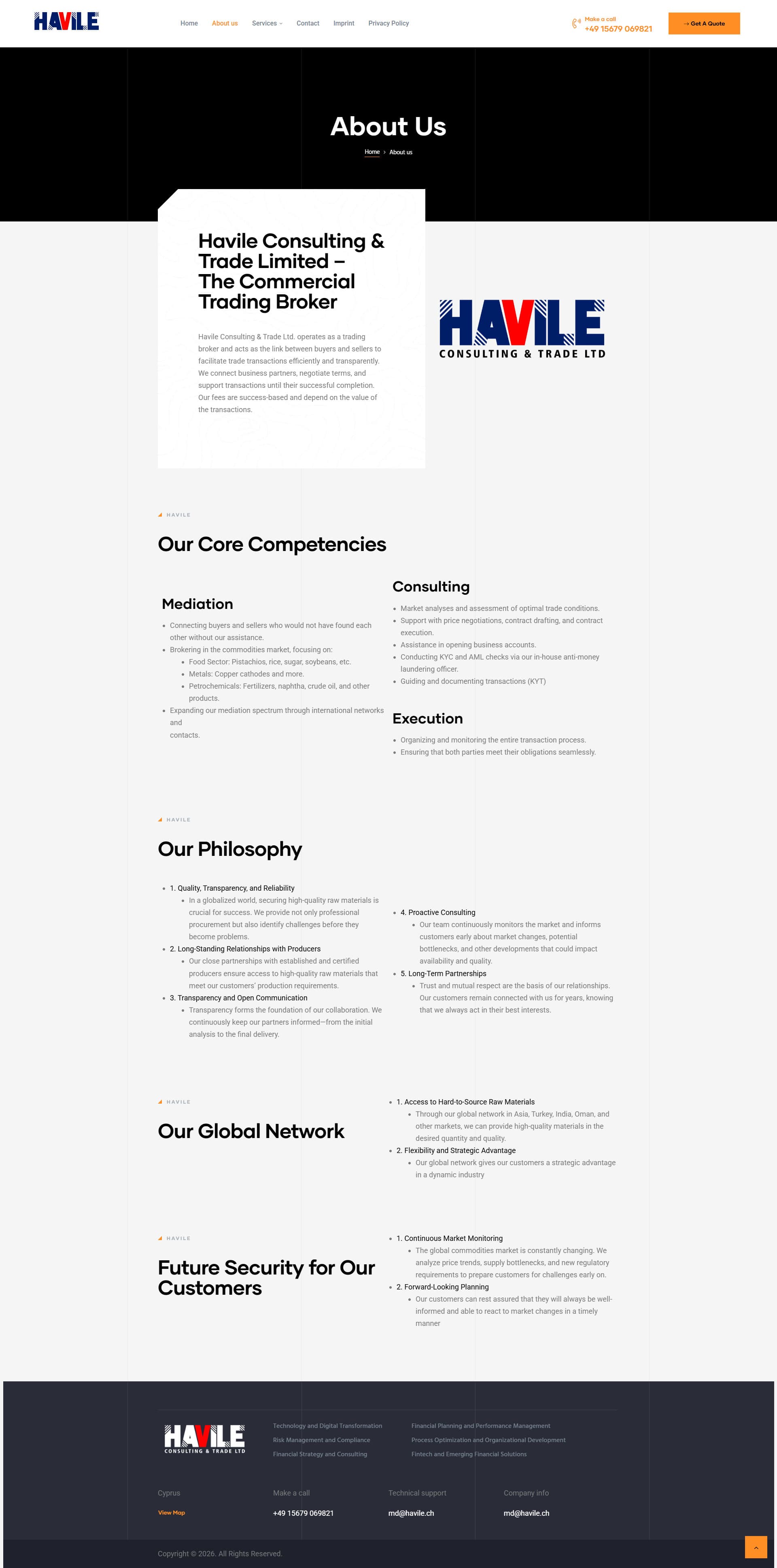 Havile Consulting & Trade Advisory Web Presence gallery image 2