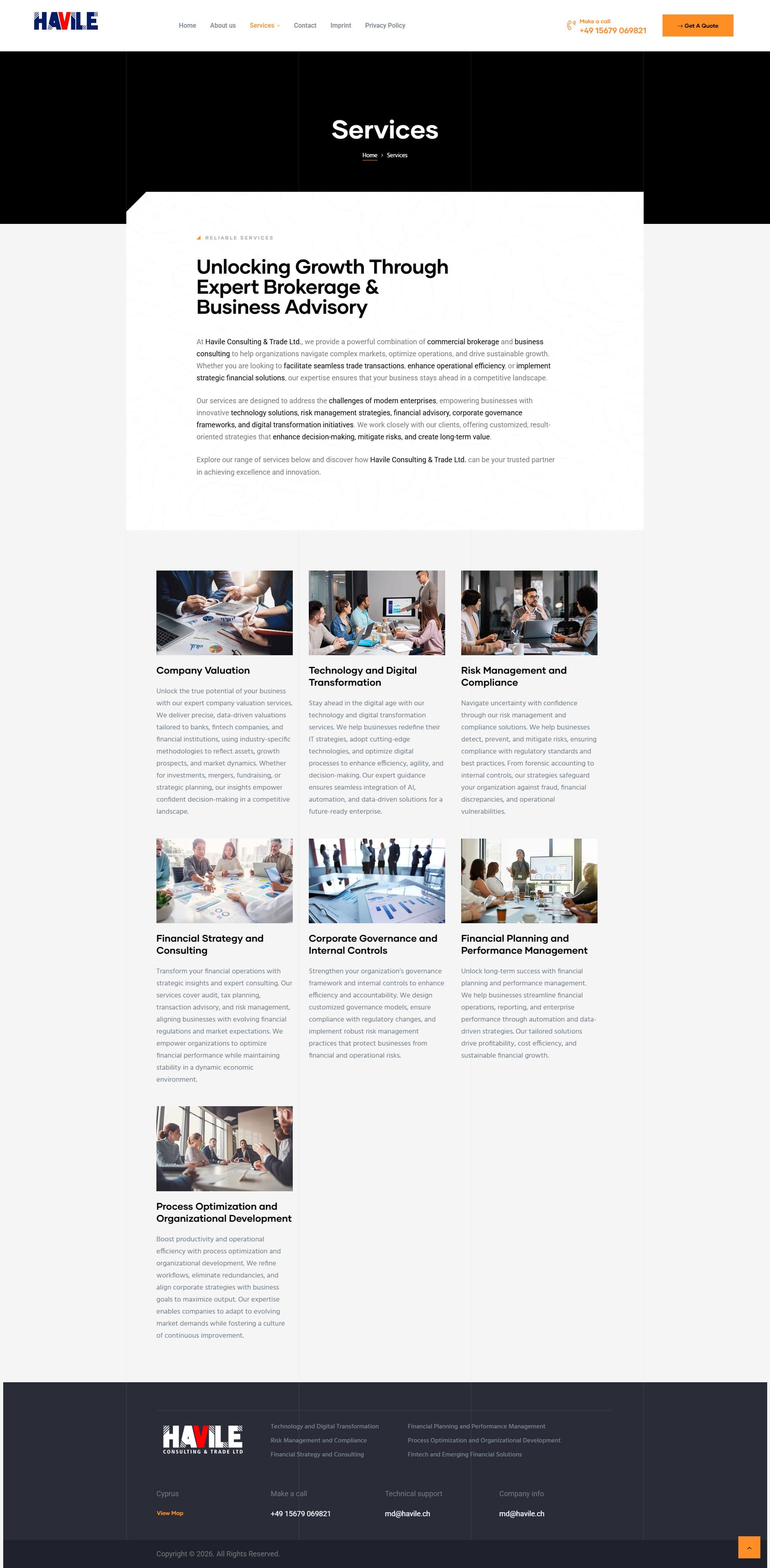 Havile Consulting & Trade Advisory Web Presence gallery image 3