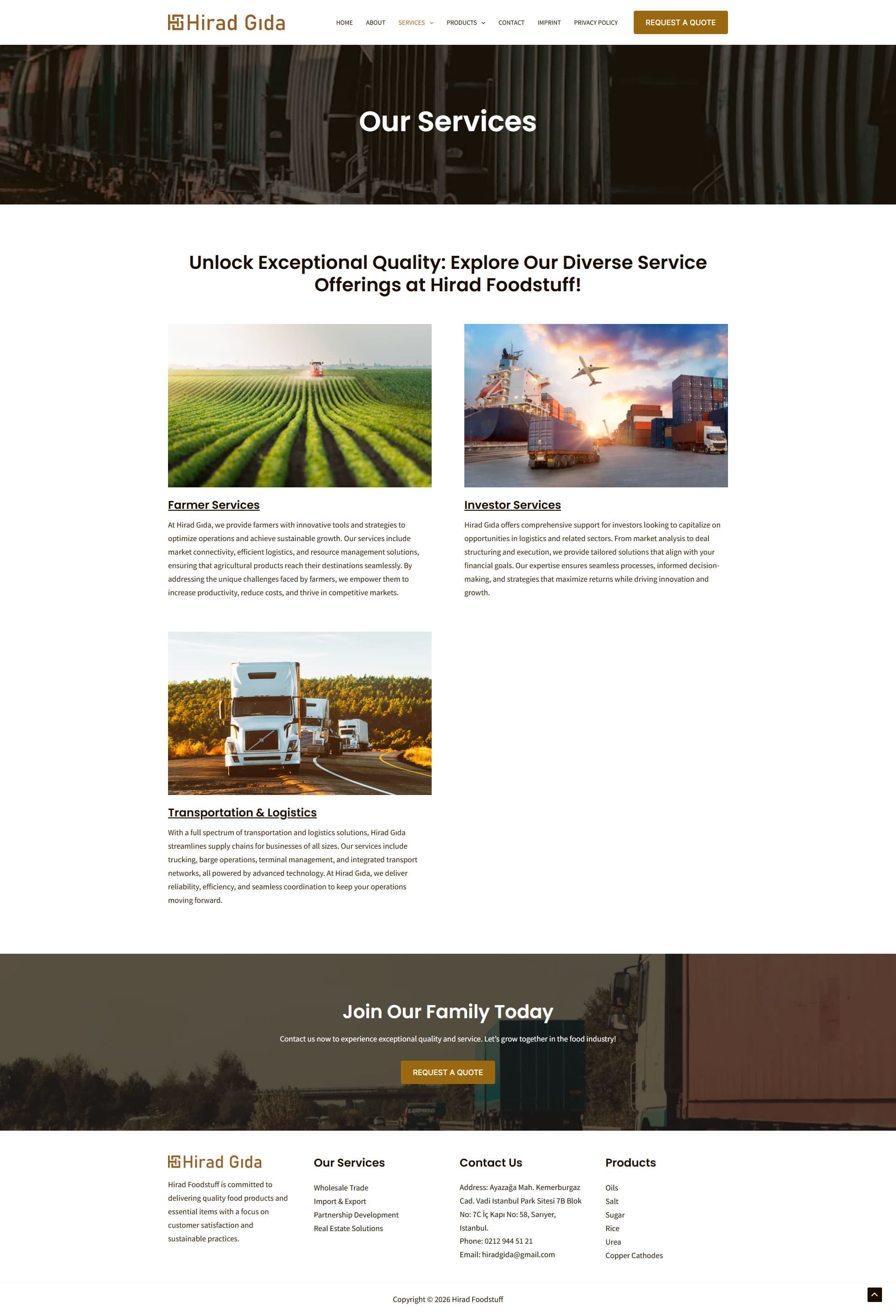 Hirad Foodstuff Trade & Distribution Web Presence gallery image 3