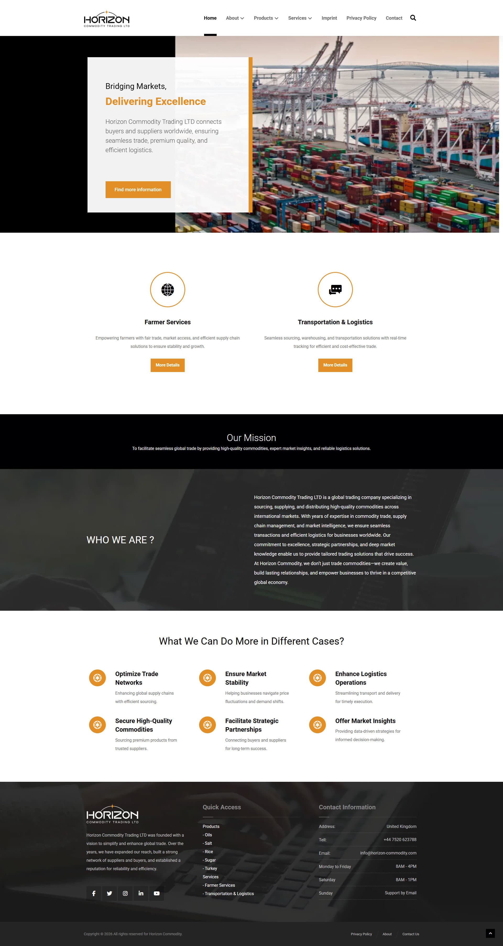 Horizon Commodity Global Trading Web Presence gallery image 1