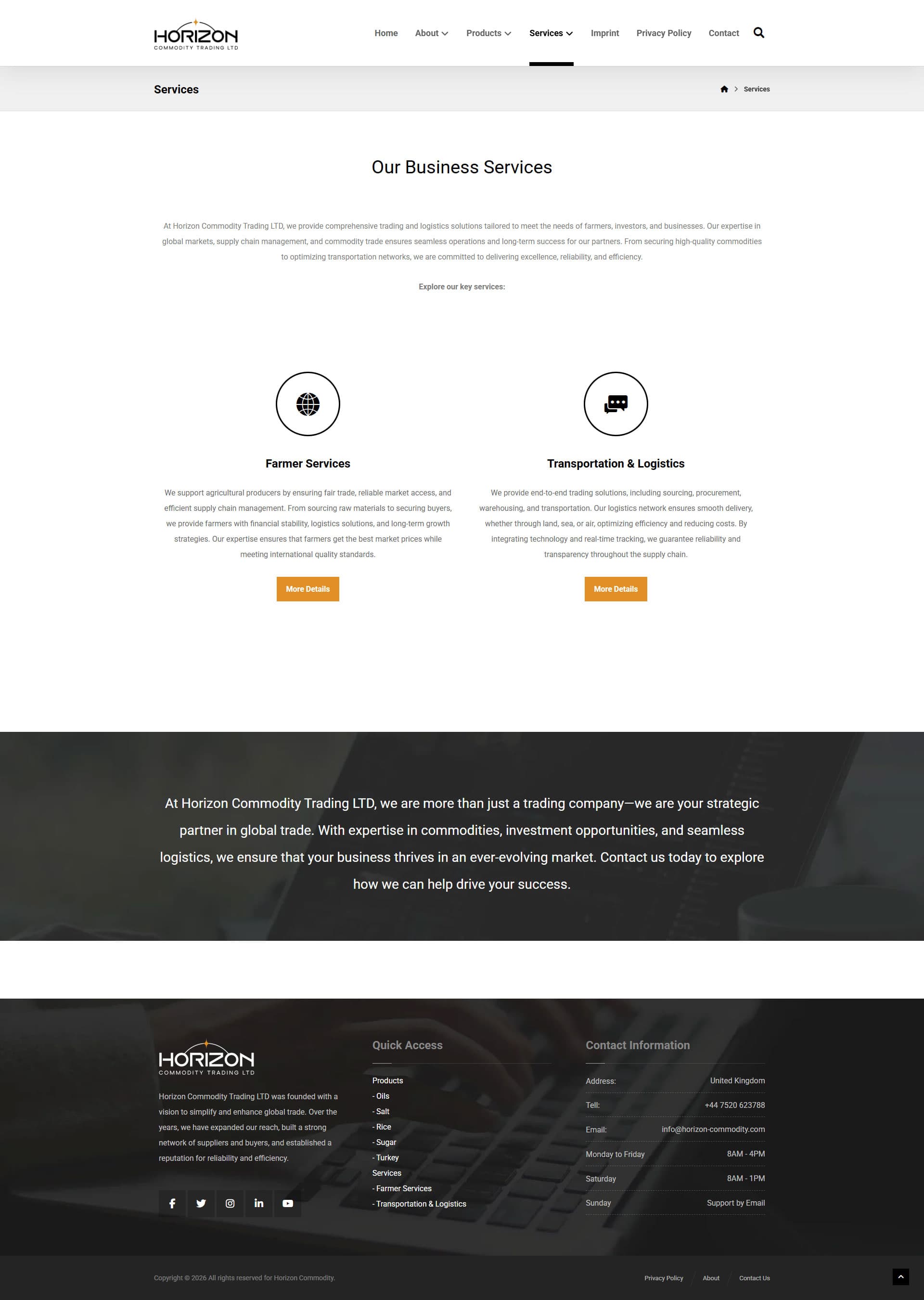 Horizon Commodity Global Trading Web Presence gallery image 3