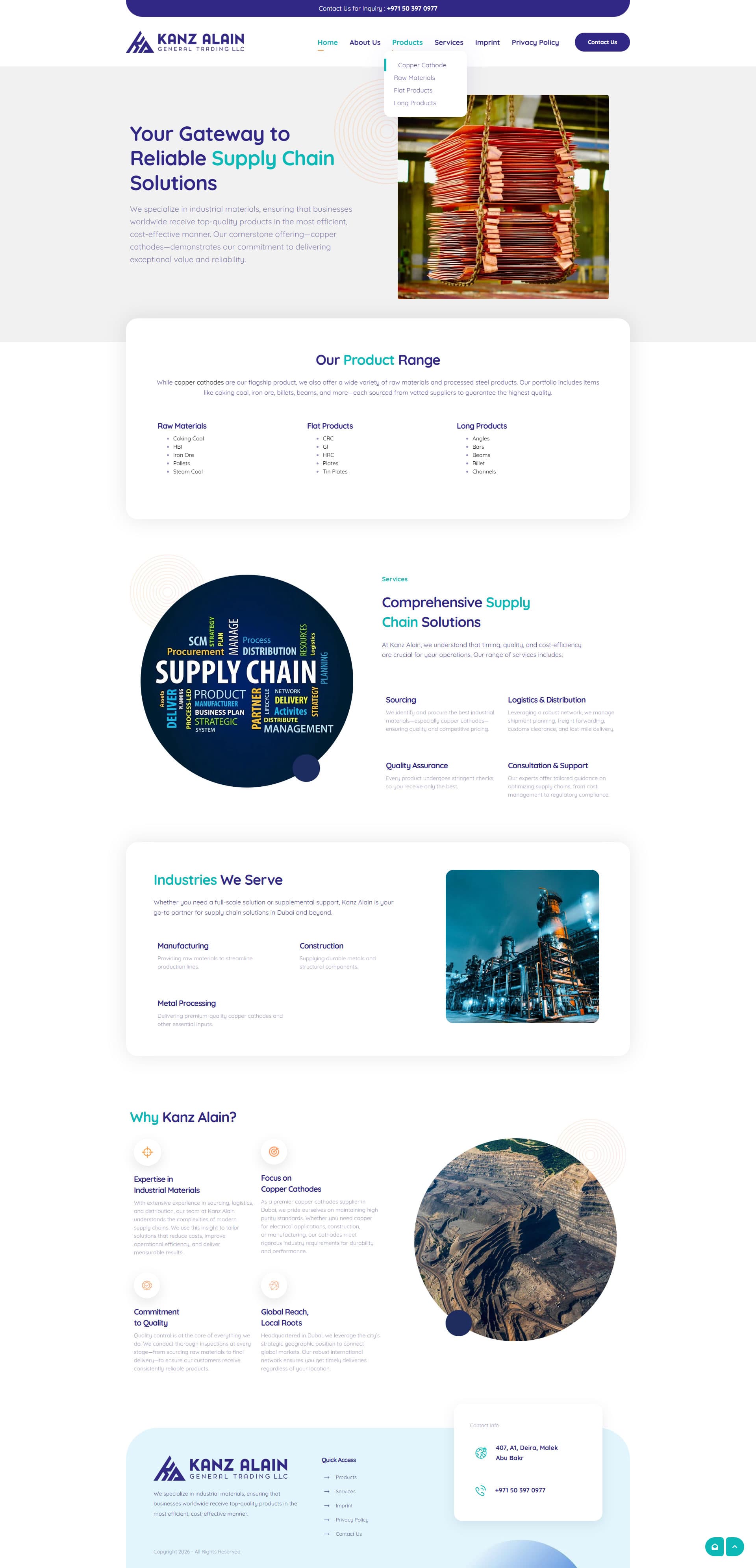 Kanz Alain Industrial Supply & Copper Web Presence gallery image 1