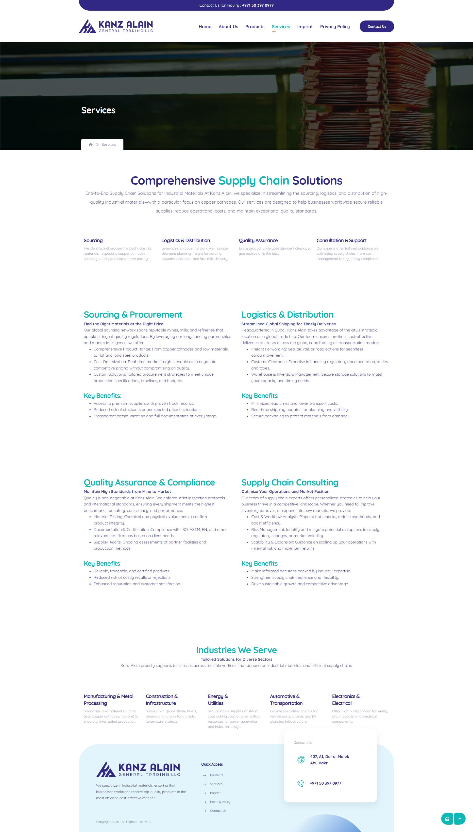 Kanz Alain Industrial Supply & Copper Web Presence gallery image 3