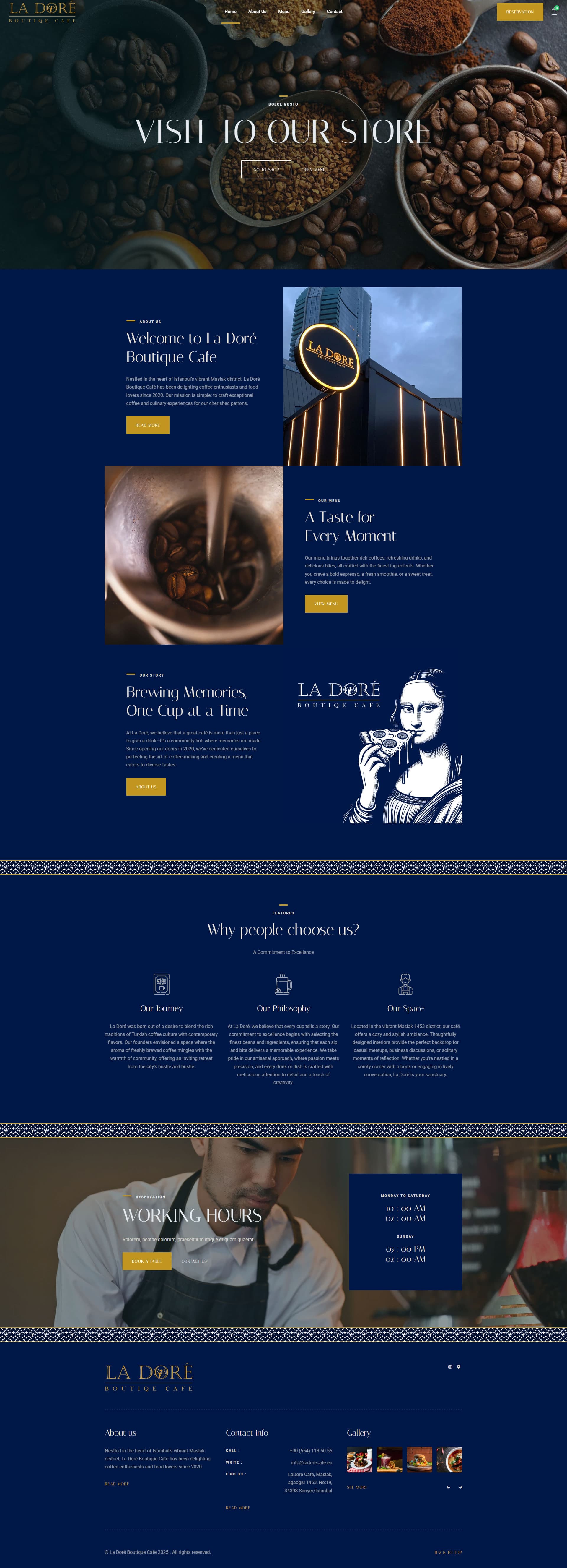 La Doré Boutique Cafe Hospitality Web Presence gallery image 1