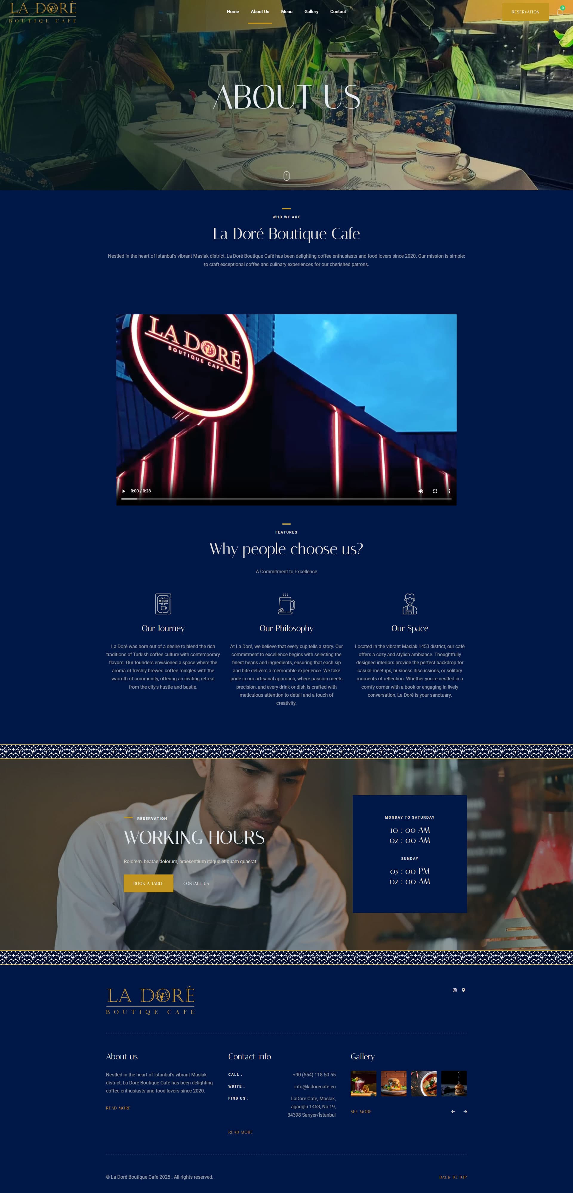 La Doré Boutique Cafe Hospitality Web Presence gallery image 2