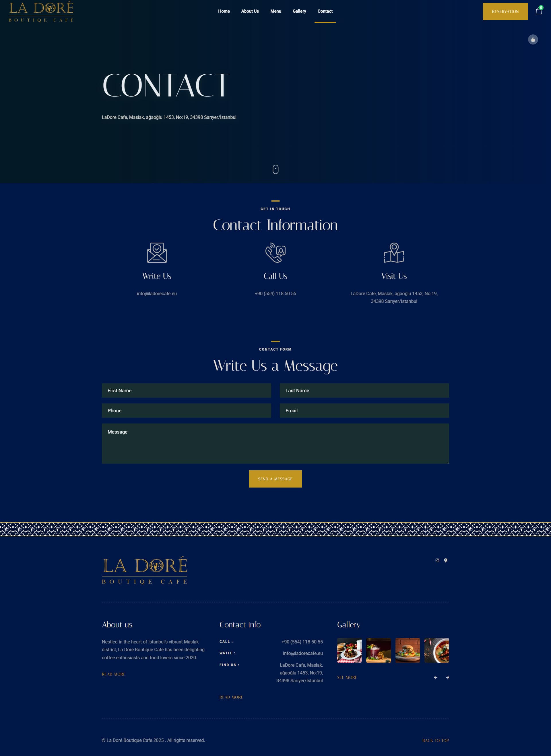 La Doré Boutique Cafe Hospitality Web Presence gallery image 3