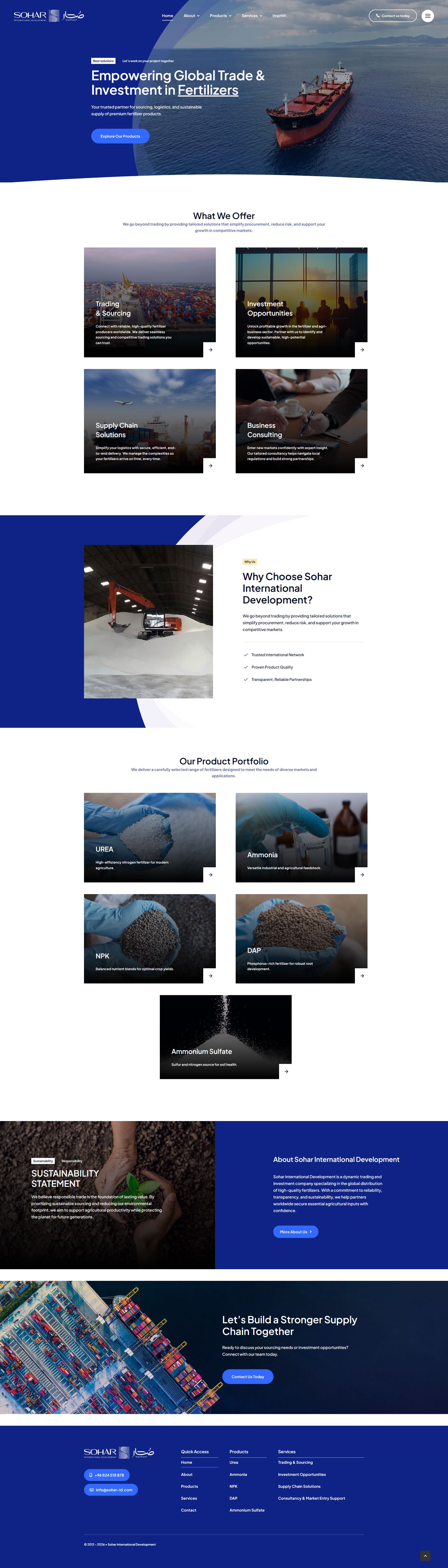 Sohar International Development Fertilizer Web Presence gallery image 1