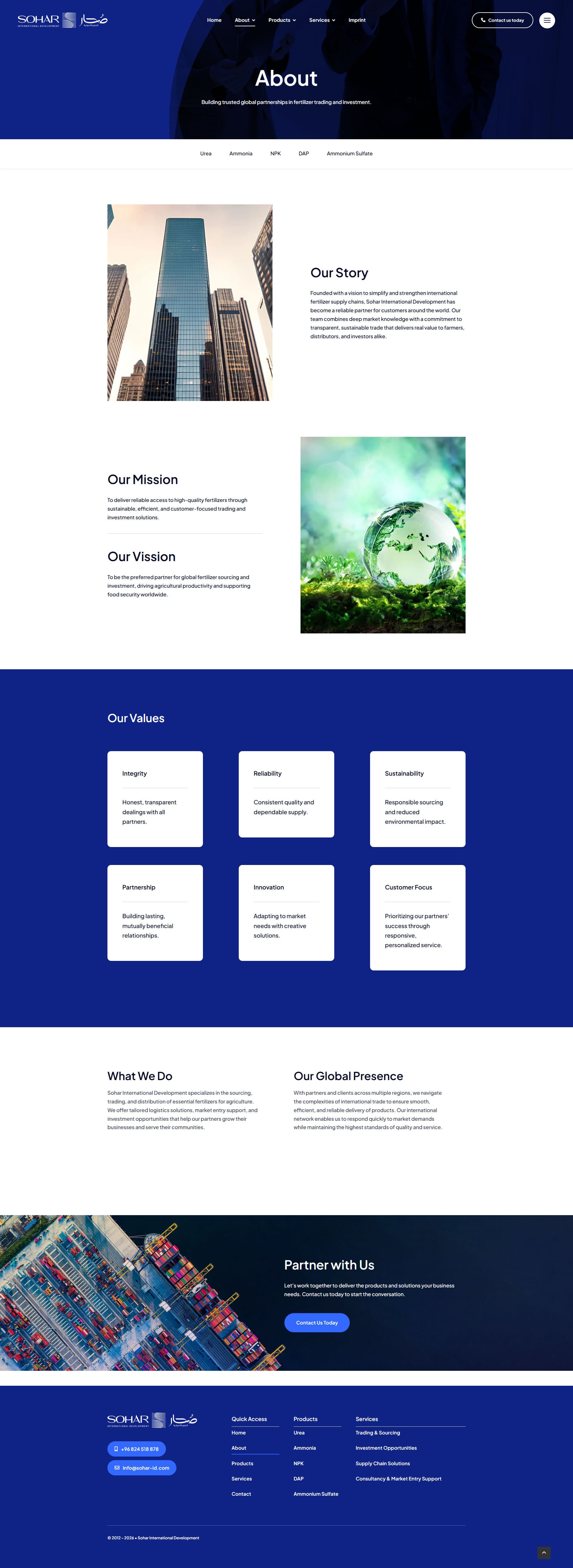 Sohar International Development Fertilizer Web Presence gallery image 2