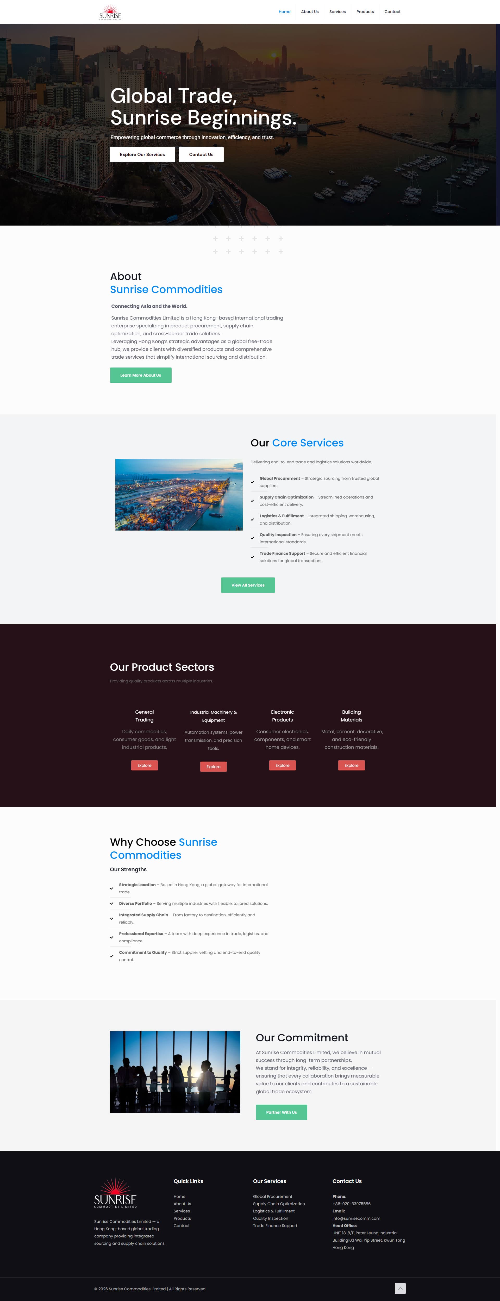 Sunrise Commodities Global Trade Web Presence gallery image 1