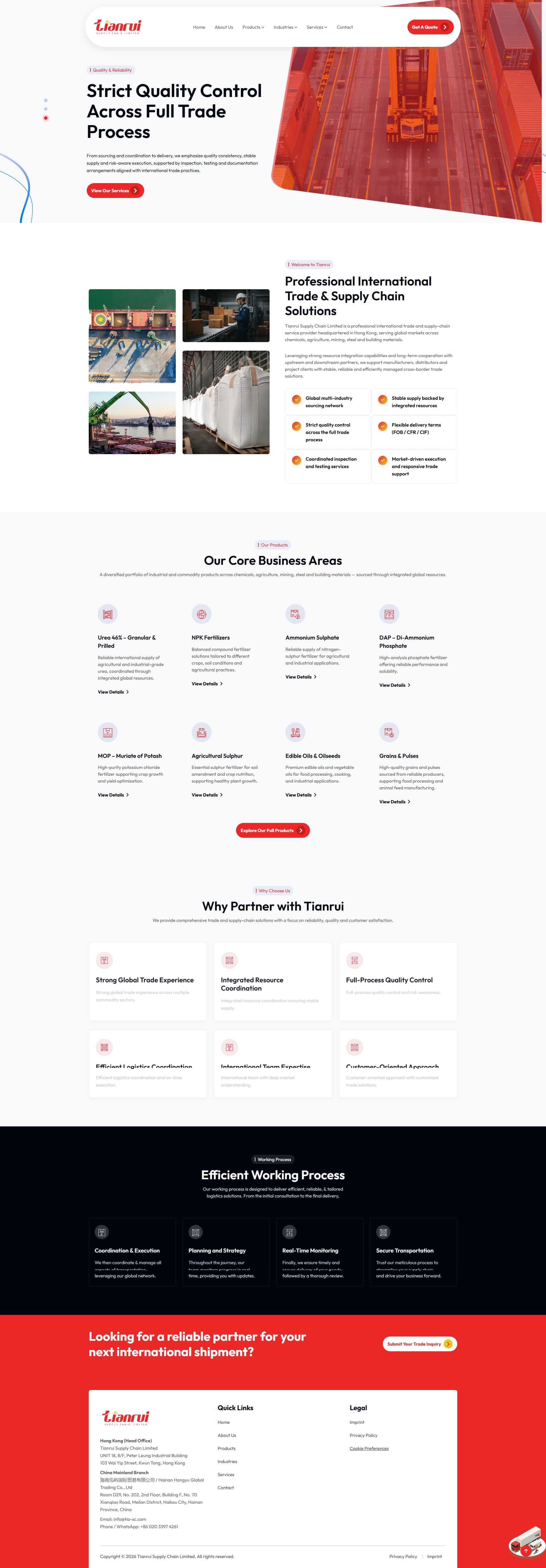 Tianrui Supply Chain Global Trade Web Presence gallery image 1