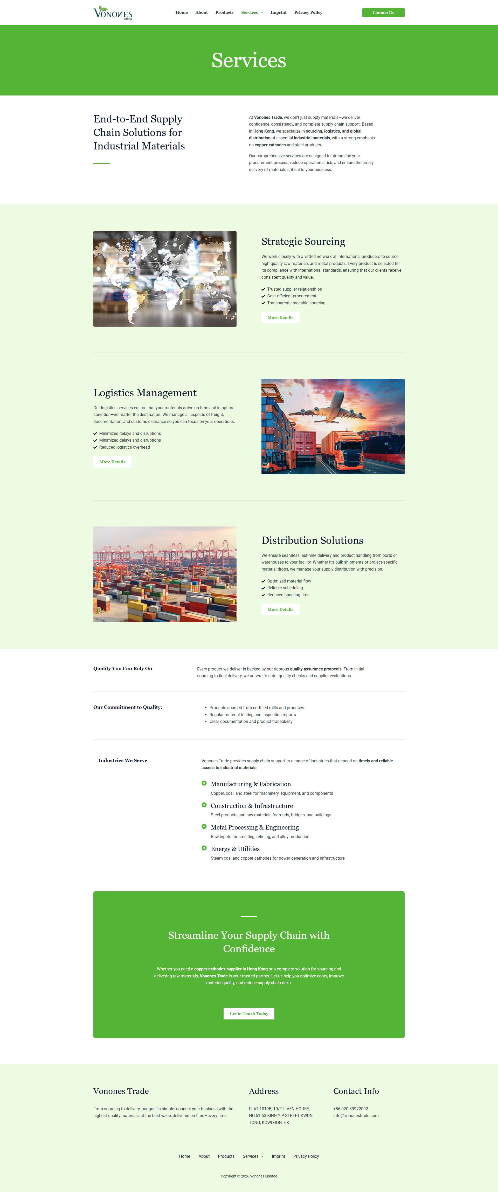 Vonones Trade Industrial & Supply Chain Web Presence gallery image 3