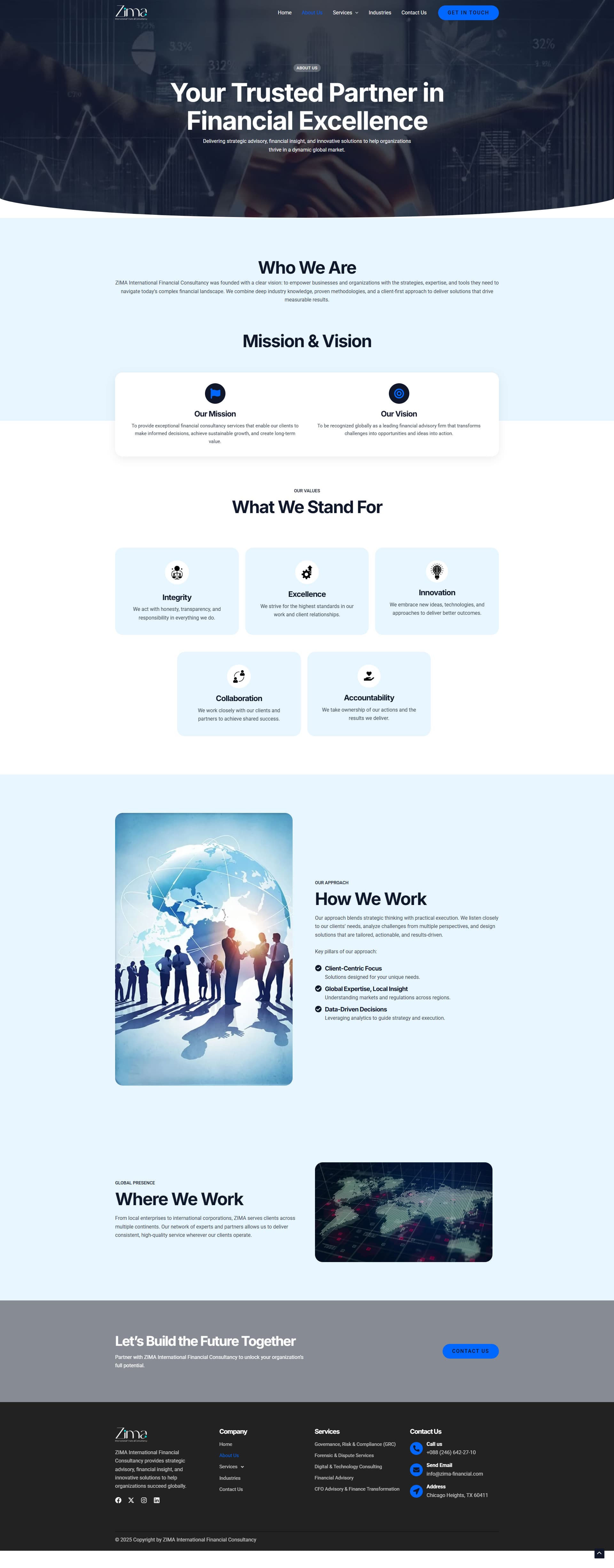 ZIMA International Financial Consultancy Web Presence gallery image 2