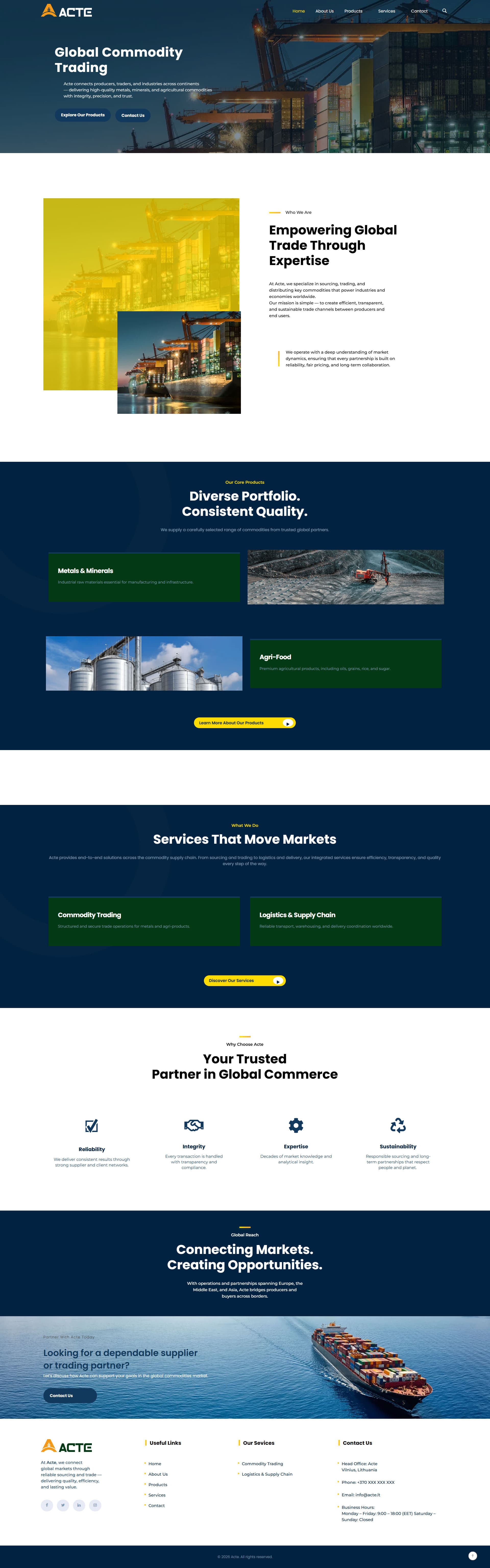 Acte Corporate & Commodities Web Presence gallery image 1