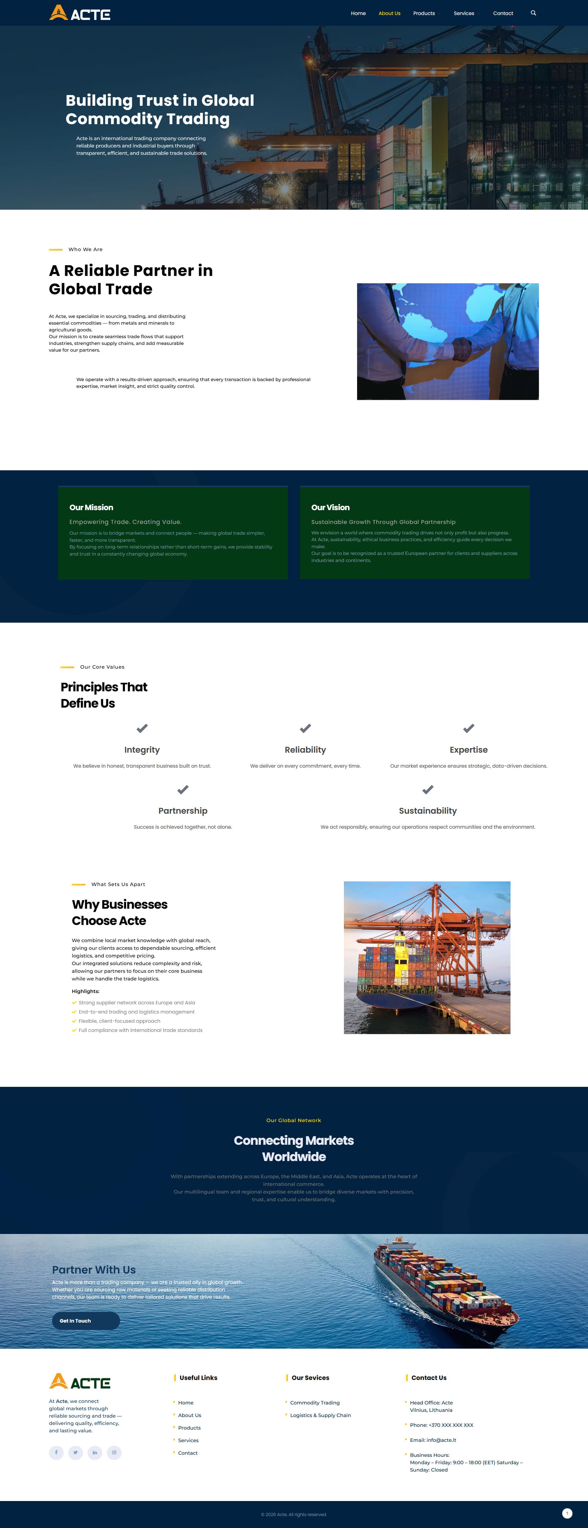 Acte Corporate & Commodities Web Presence gallery image 2