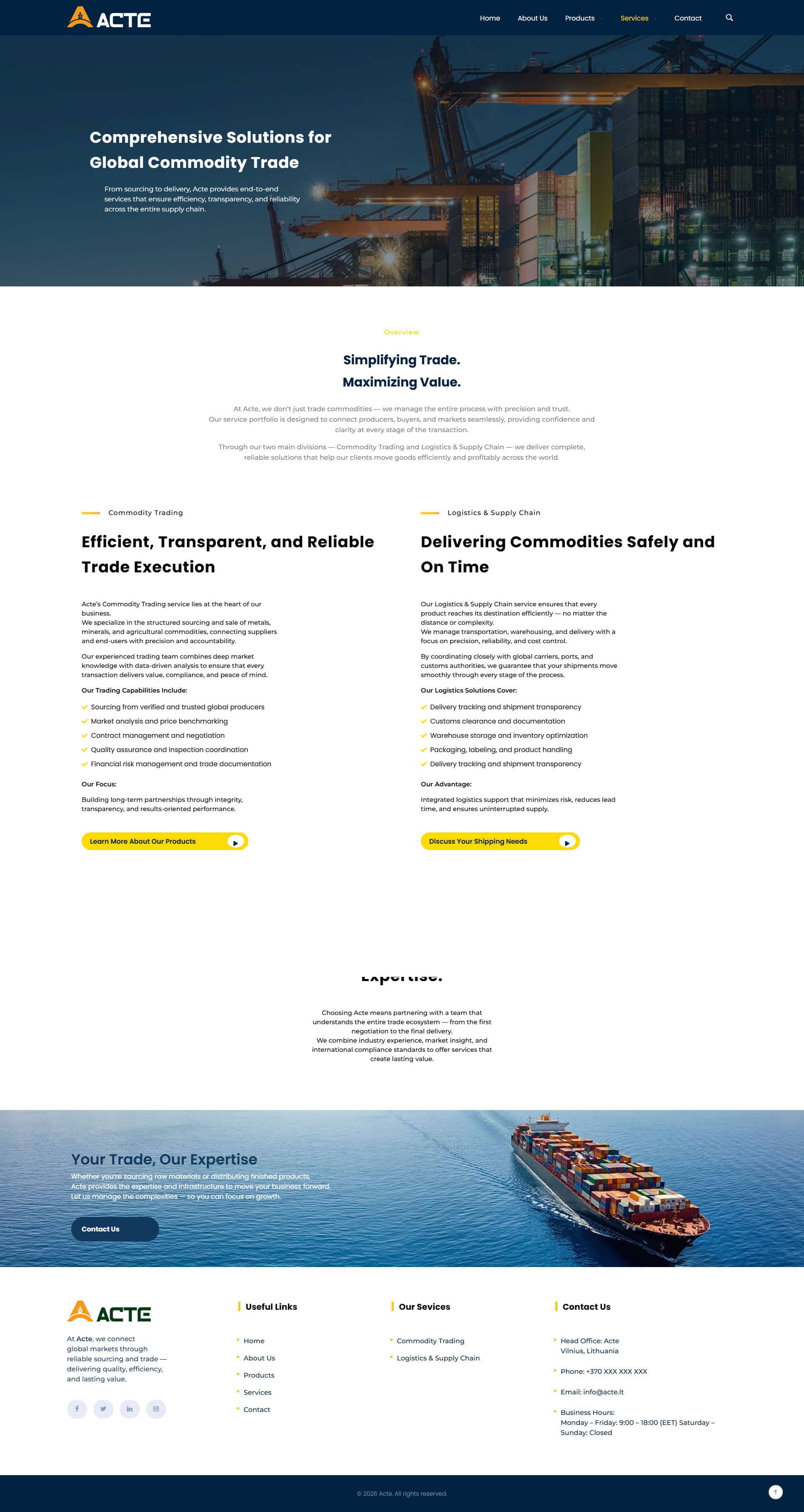 Acte Corporate & Commodities Web Presence gallery image 3