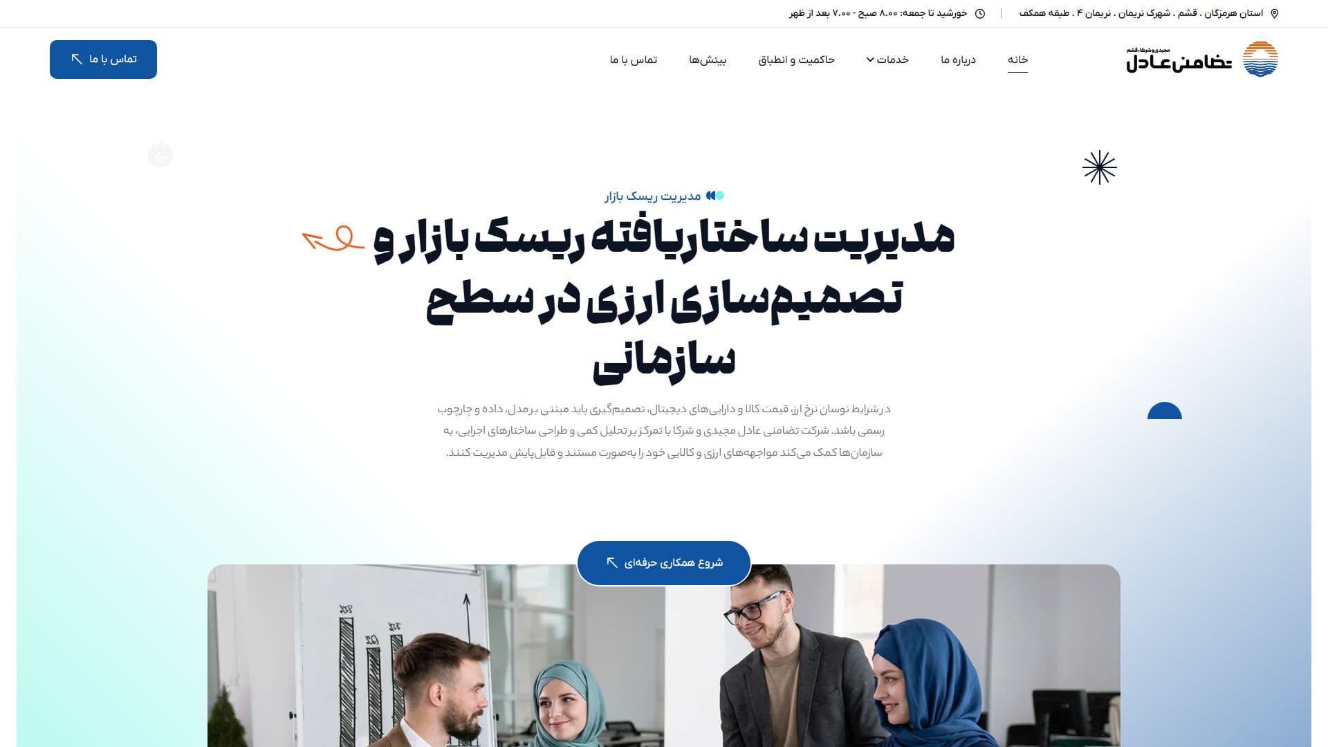 Adel Exchange Market Risk & Treasury Advisory Web Presence