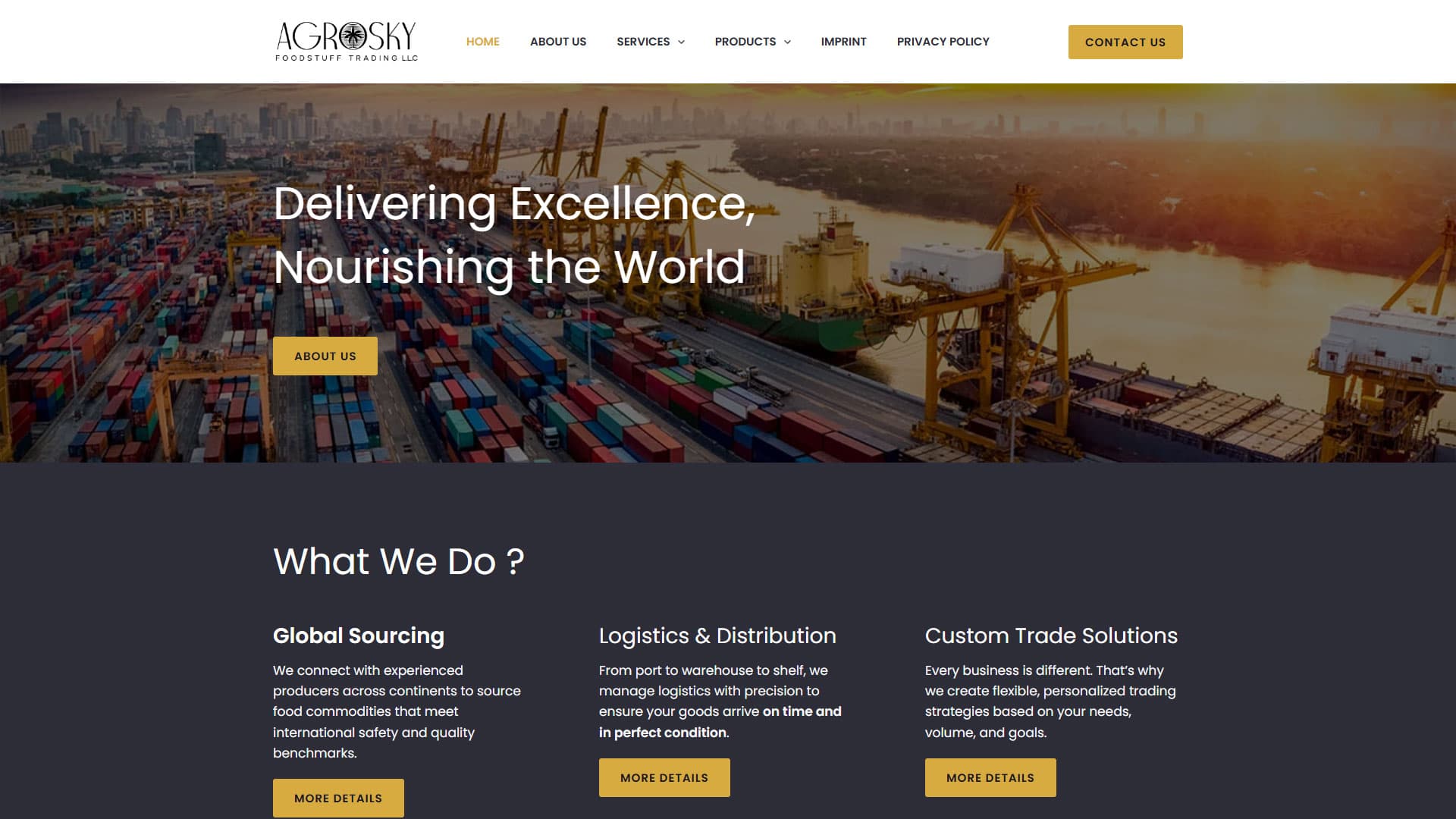 Agro Sky Foodstuff Trading Web Presence