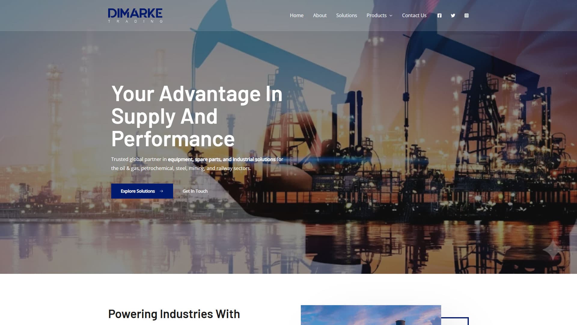 Dimarke Industrial Supply & Solutions Web Presence
