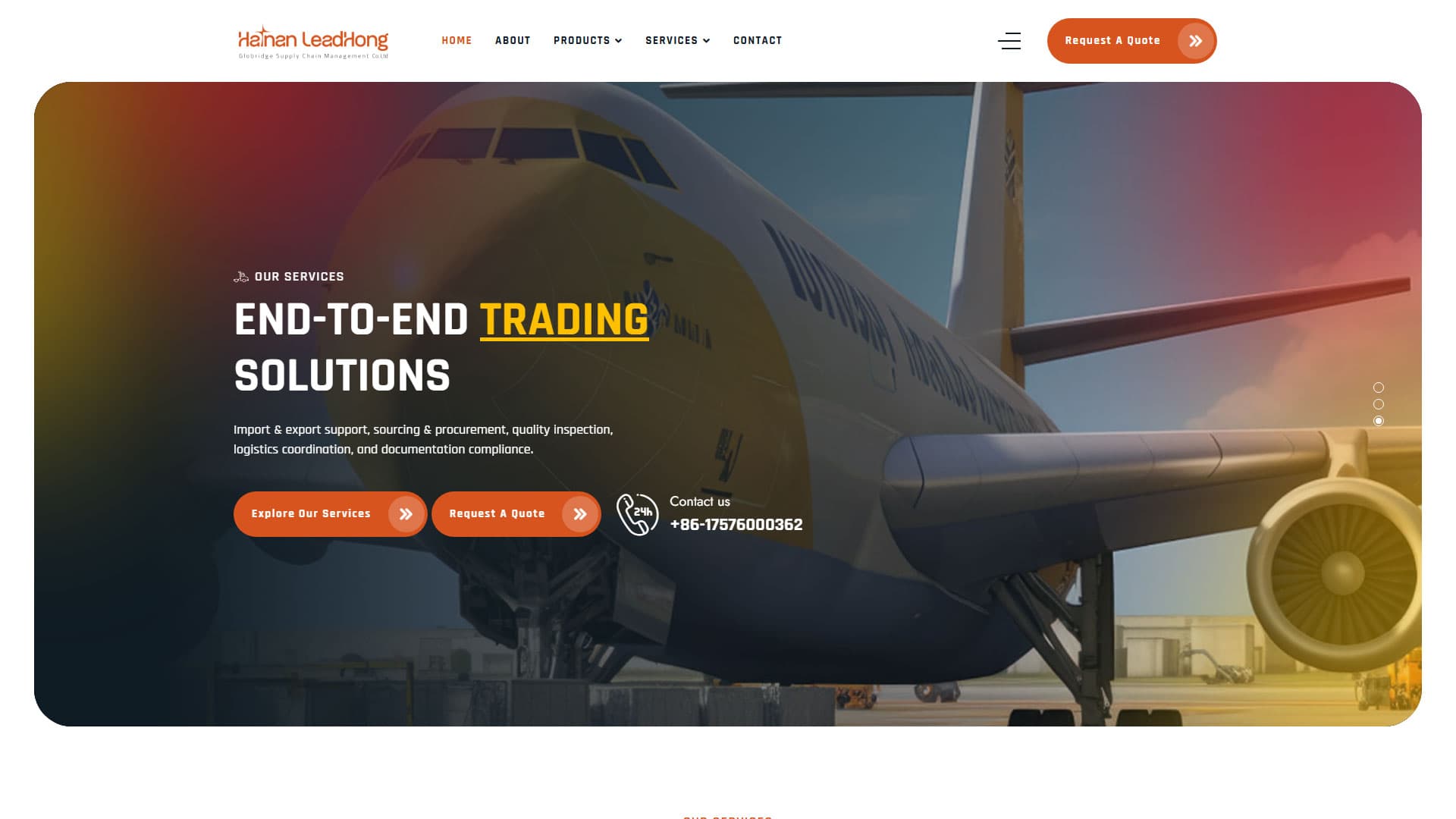 Hainan Leadhong Global Import & Export Web Presence