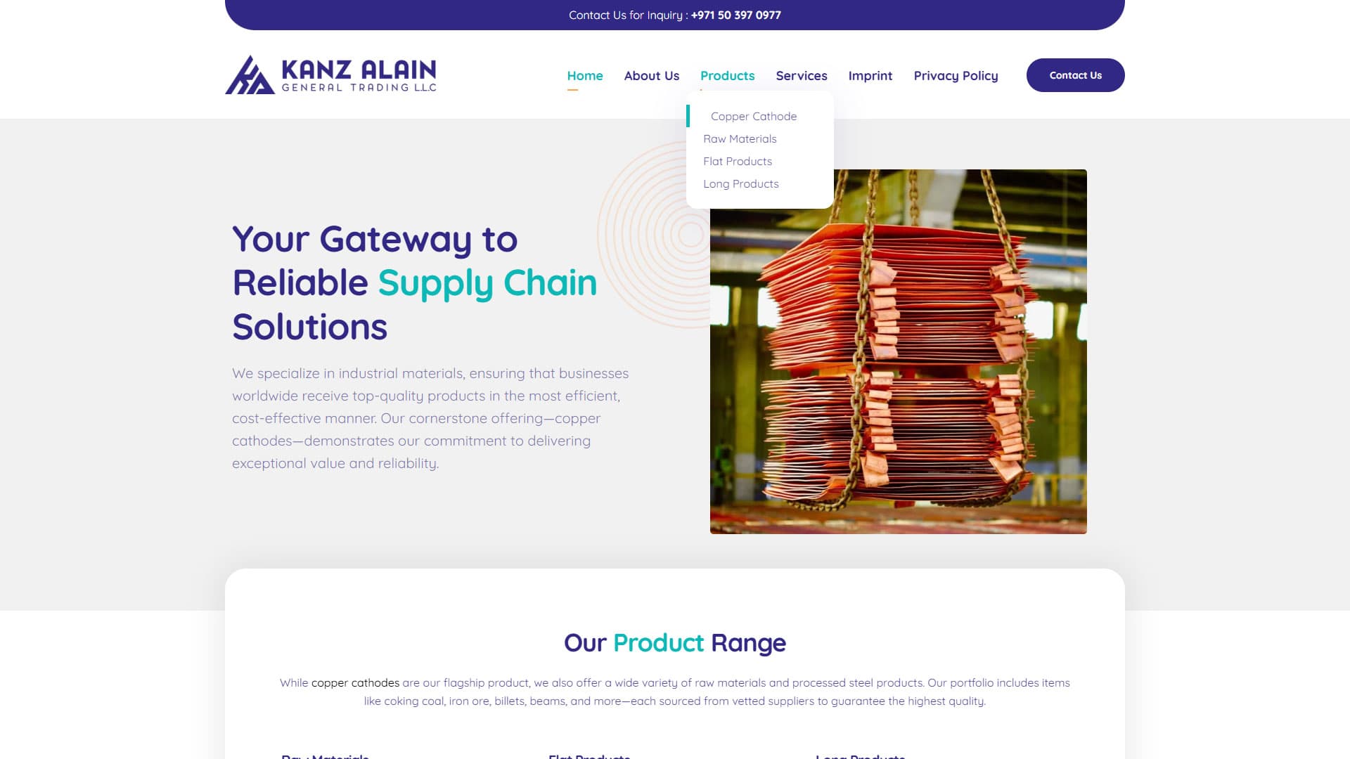 Kanz Alain Industrial Supply & Copper Web Presence