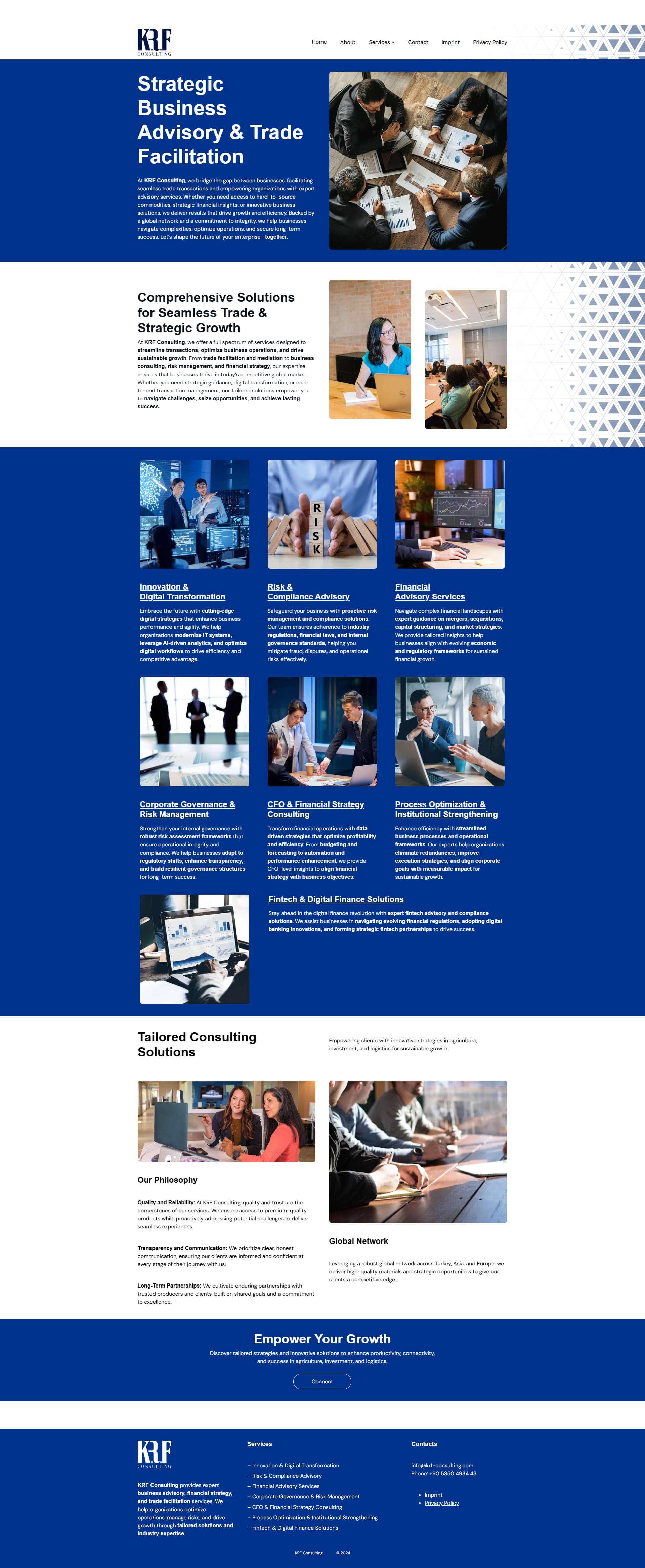 KRF Consulting Advisory & Trade Facilitation Web Presence gallery image 1