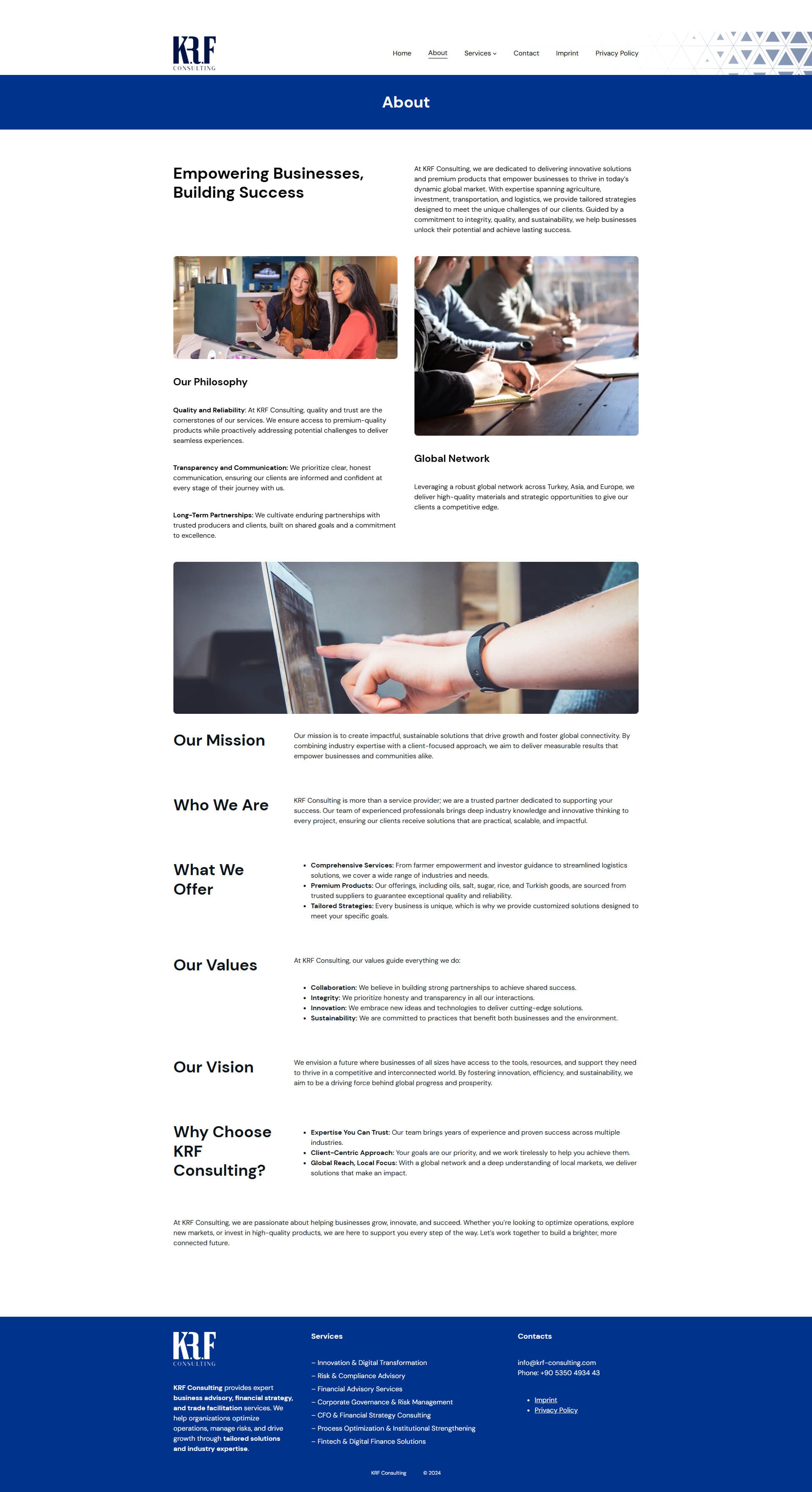 KRF Consulting Advisory & Trade Facilitation Web Presence gallery image 2