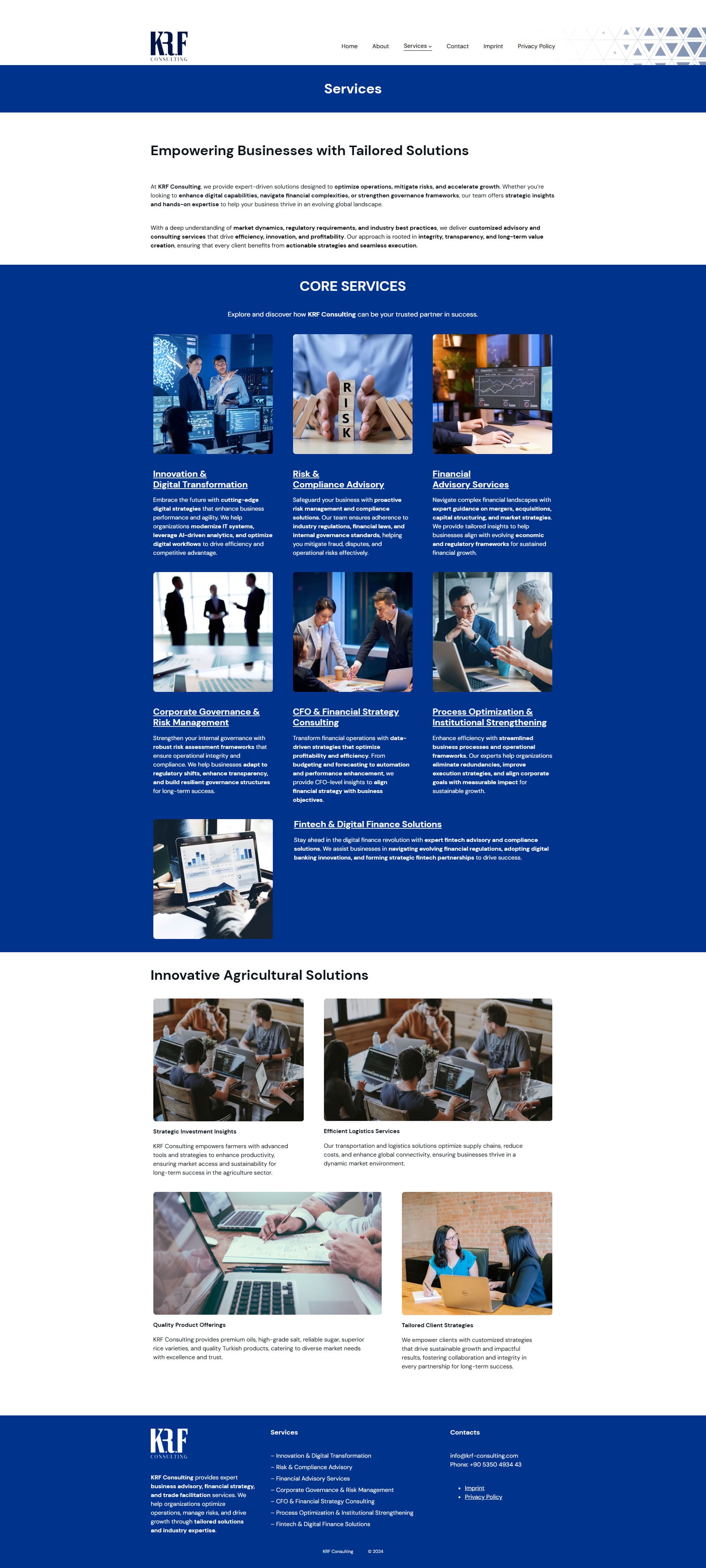 KRF Consulting Advisory & Trade Facilitation Web Presence gallery image 3