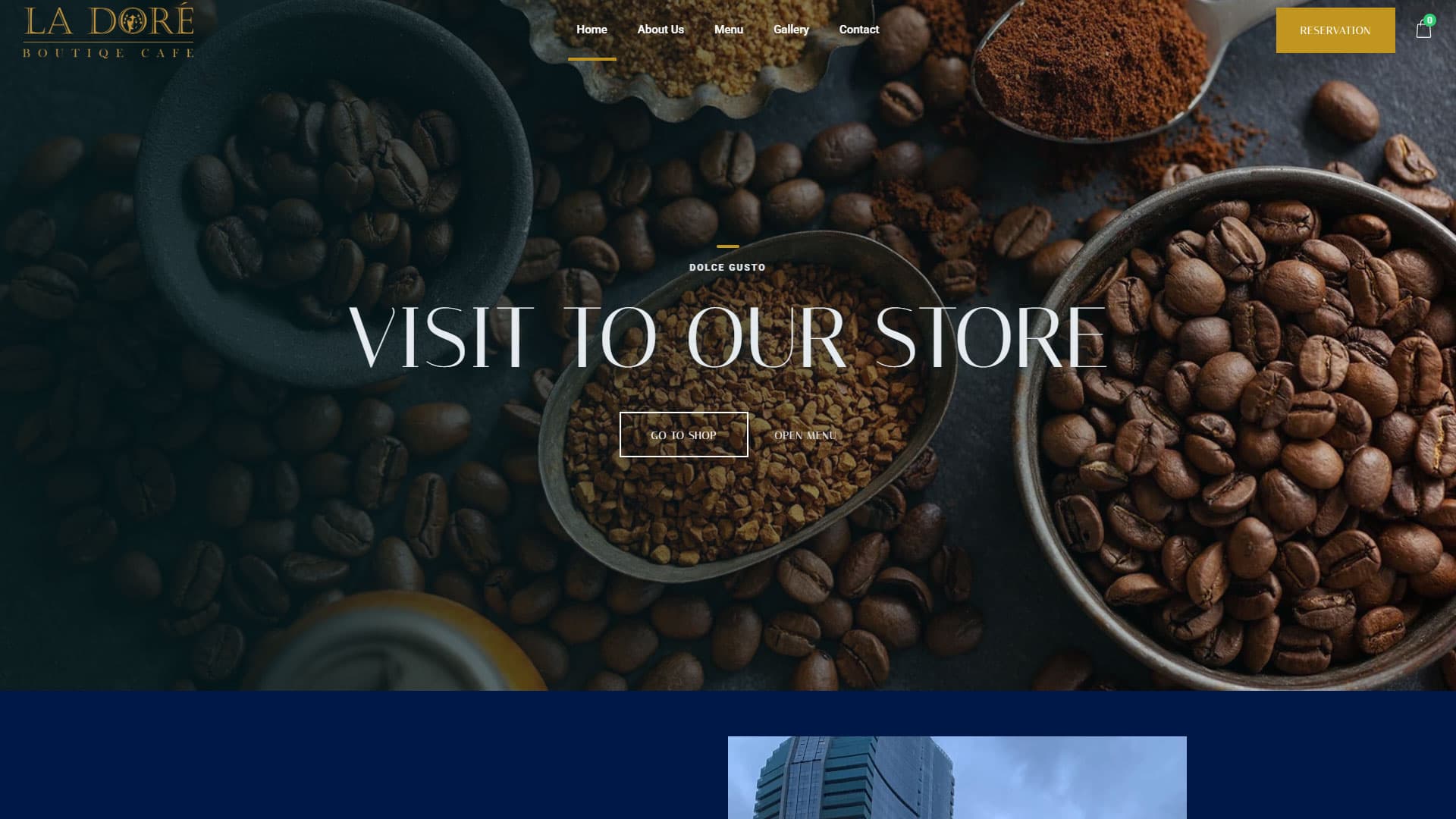 La Doré Boutique Cafe Hospitality Web Presence