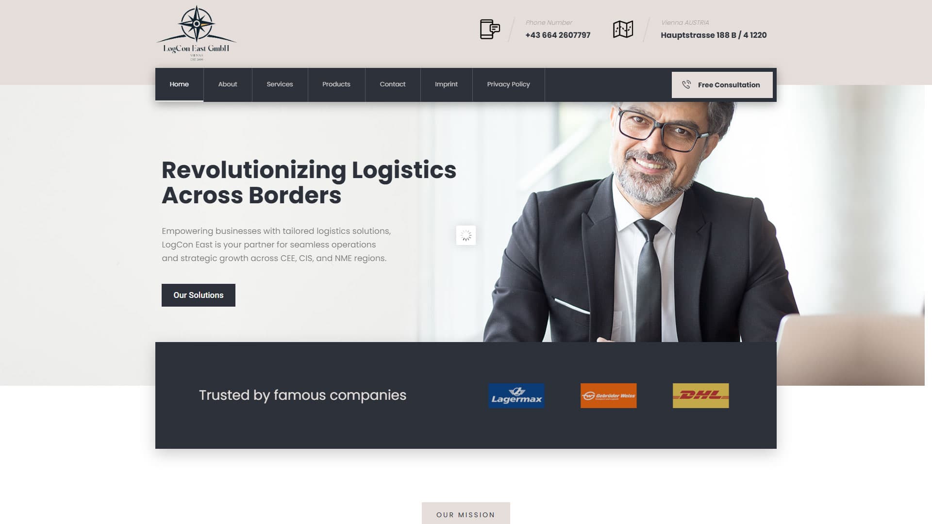 LogCon East Logistics Consulting Web Presence
