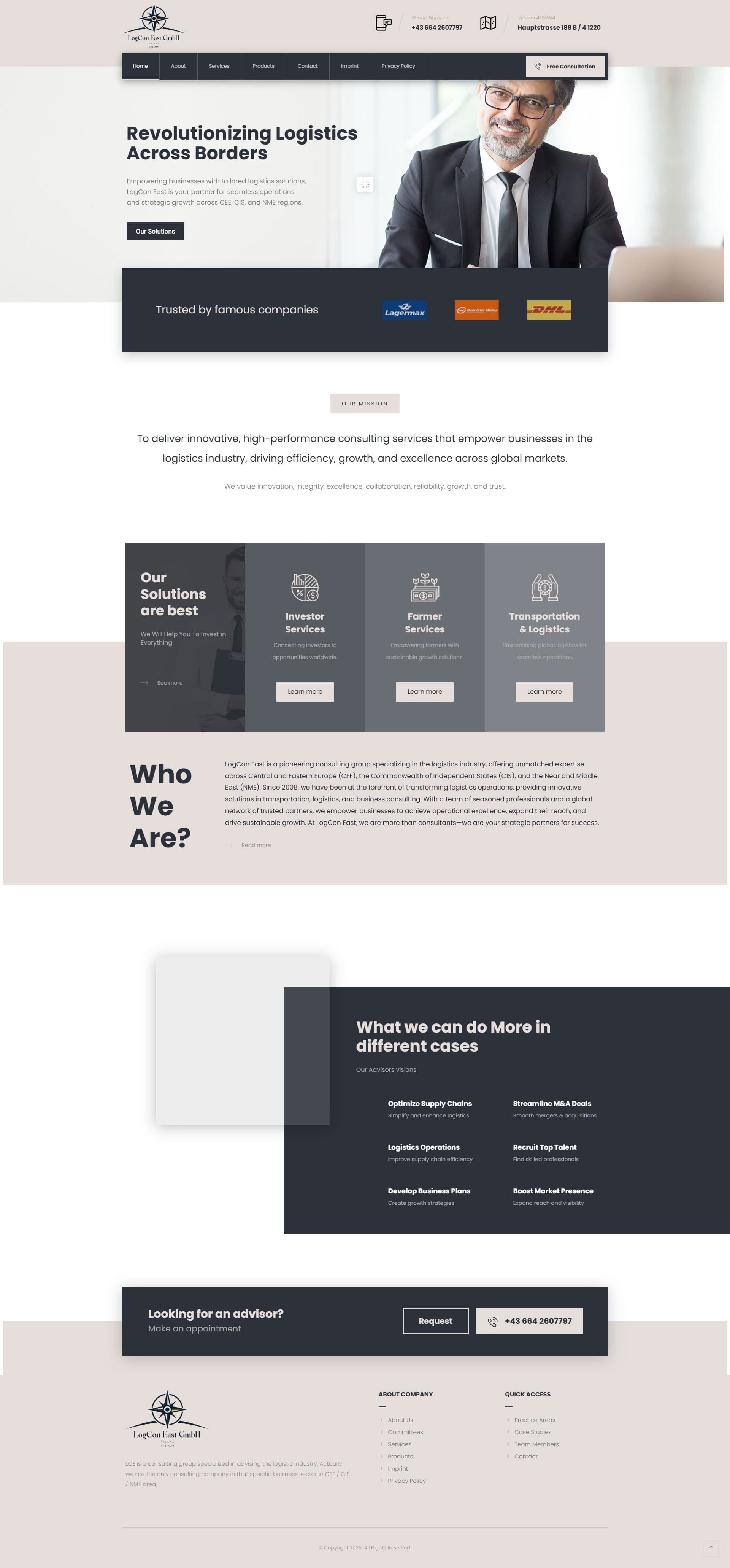 LogCon East Logistics Consulting Web Presence gallery image 1