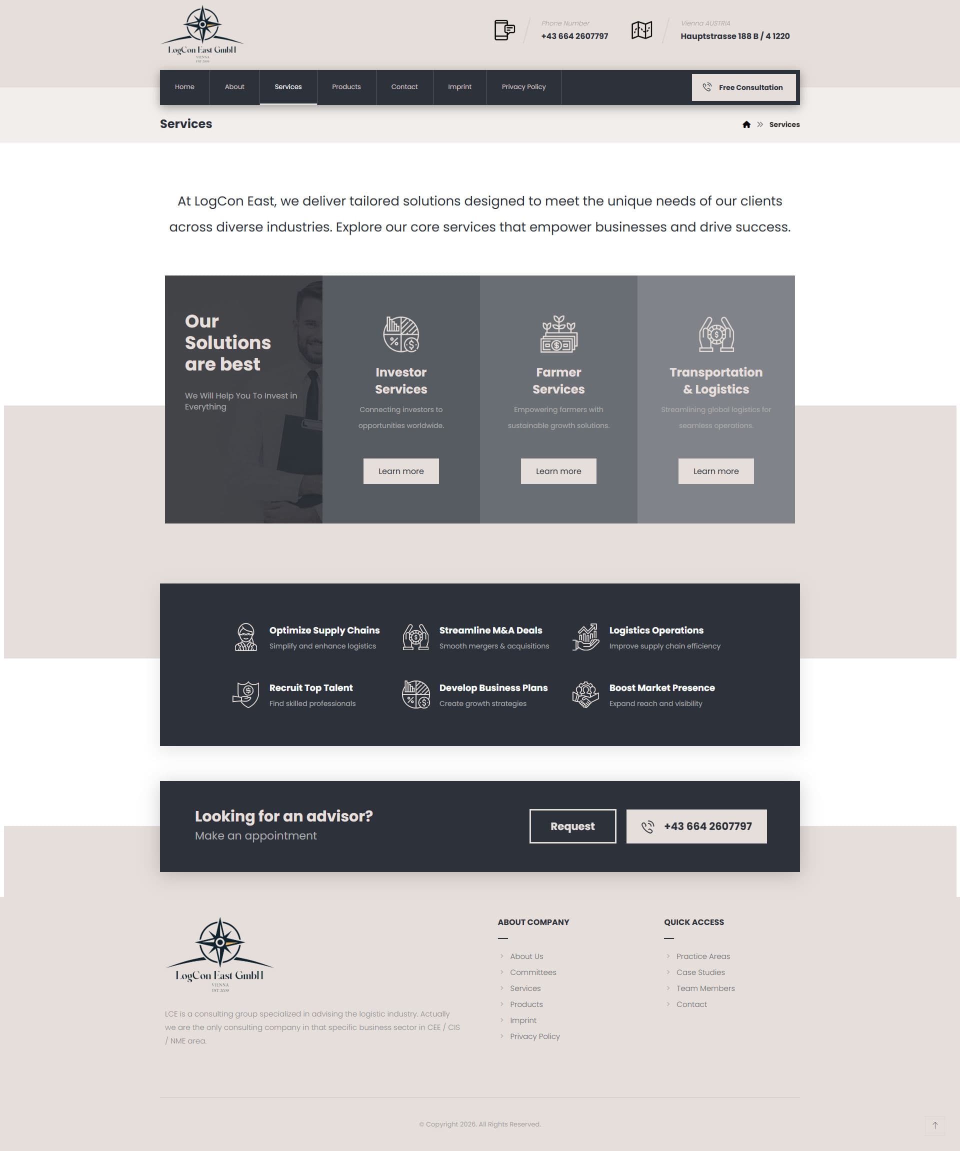 LogCon East Logistics Consulting Web Presence gallery image 3