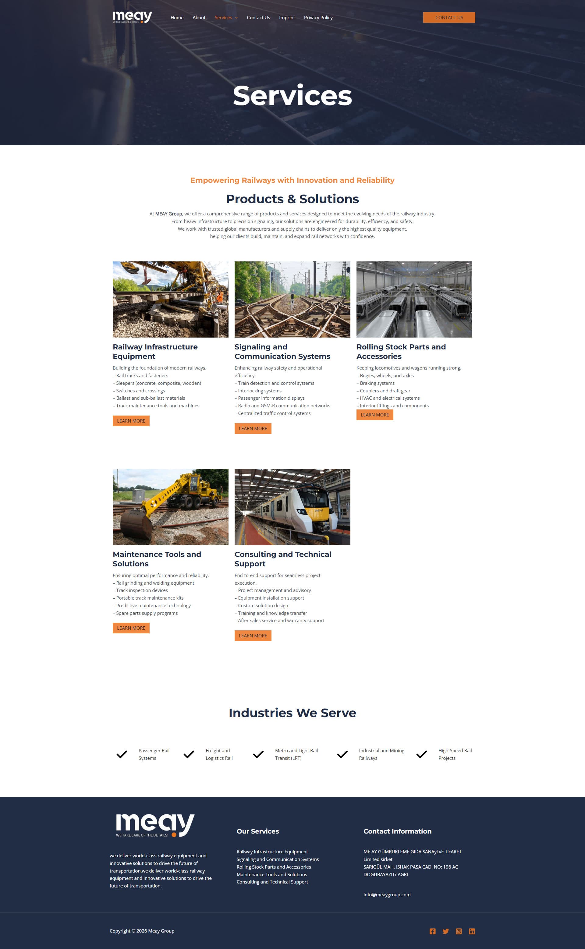 Meay Group Railway & Equipment Web Presence gallery image 3
