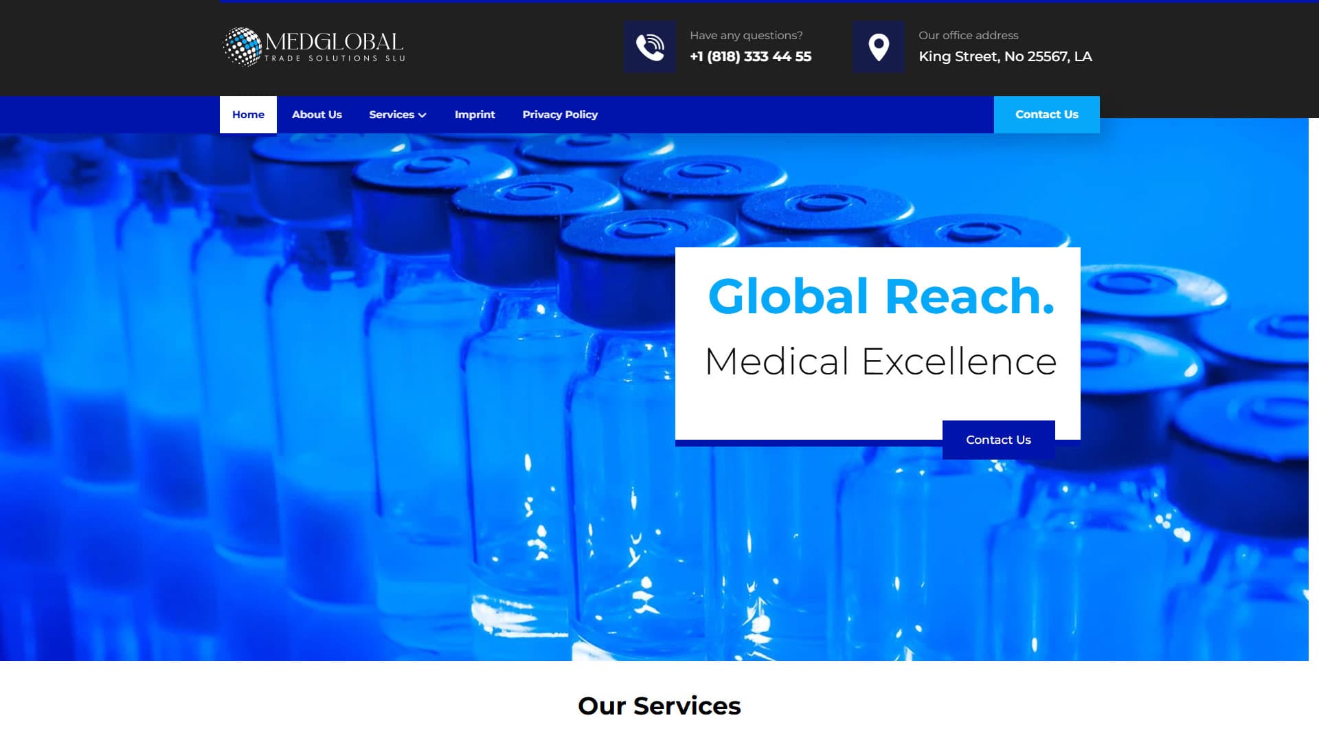 MedGlobal Trade Medical & Pharma Web Presence