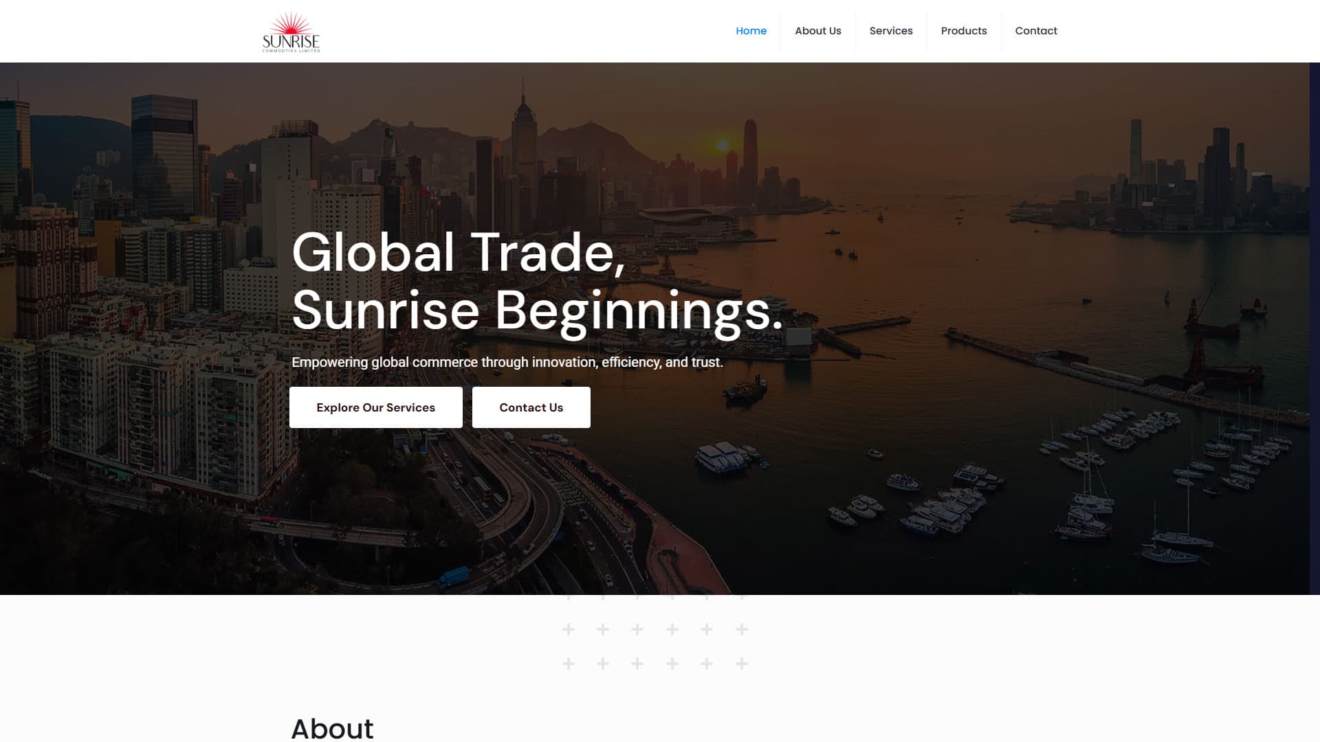 Sunrise Commodities Global Trade Web Presence